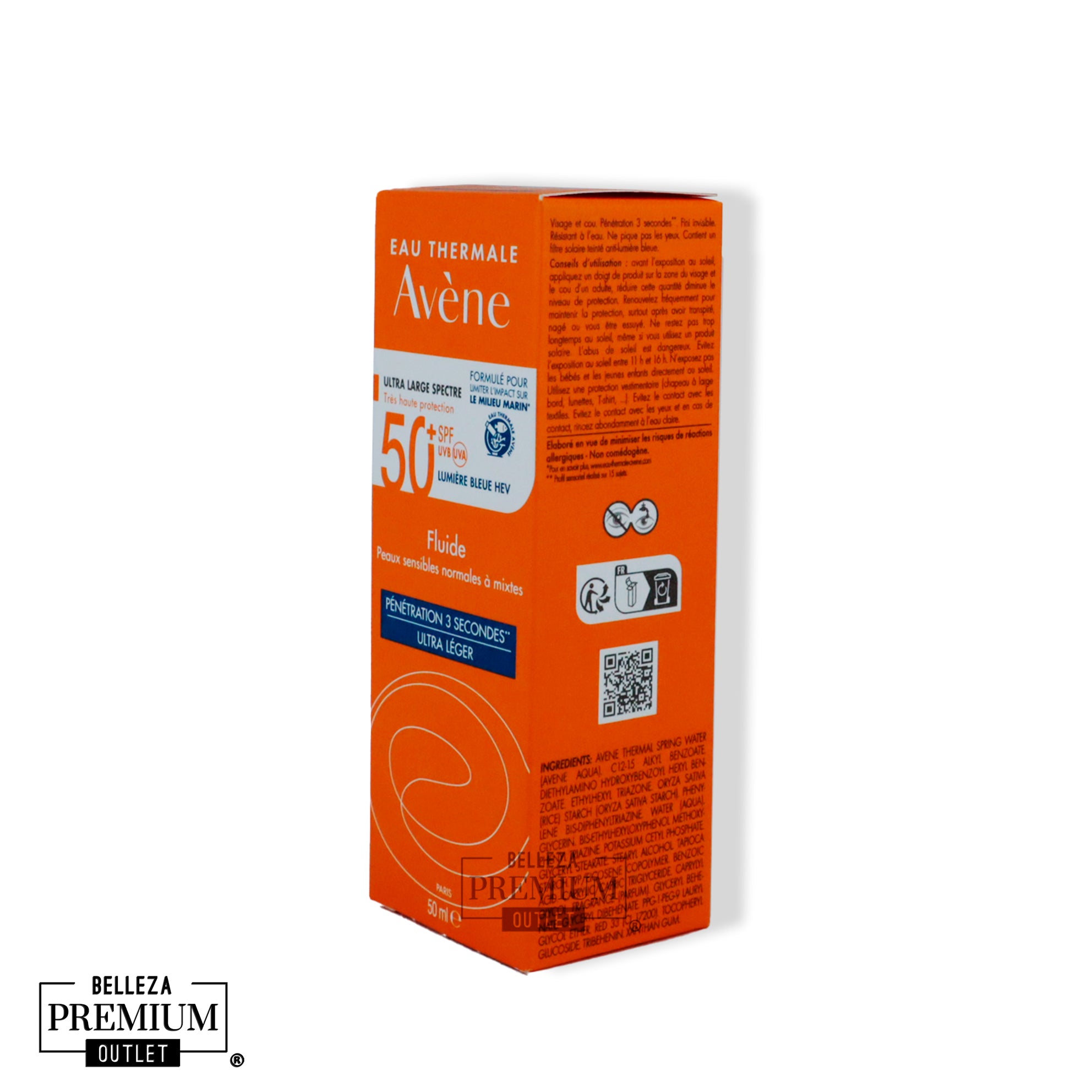 Avène Fluide SPF 50+ 50ml – Protección Solar Ligera, Alta y Confortable para Piel Sensible