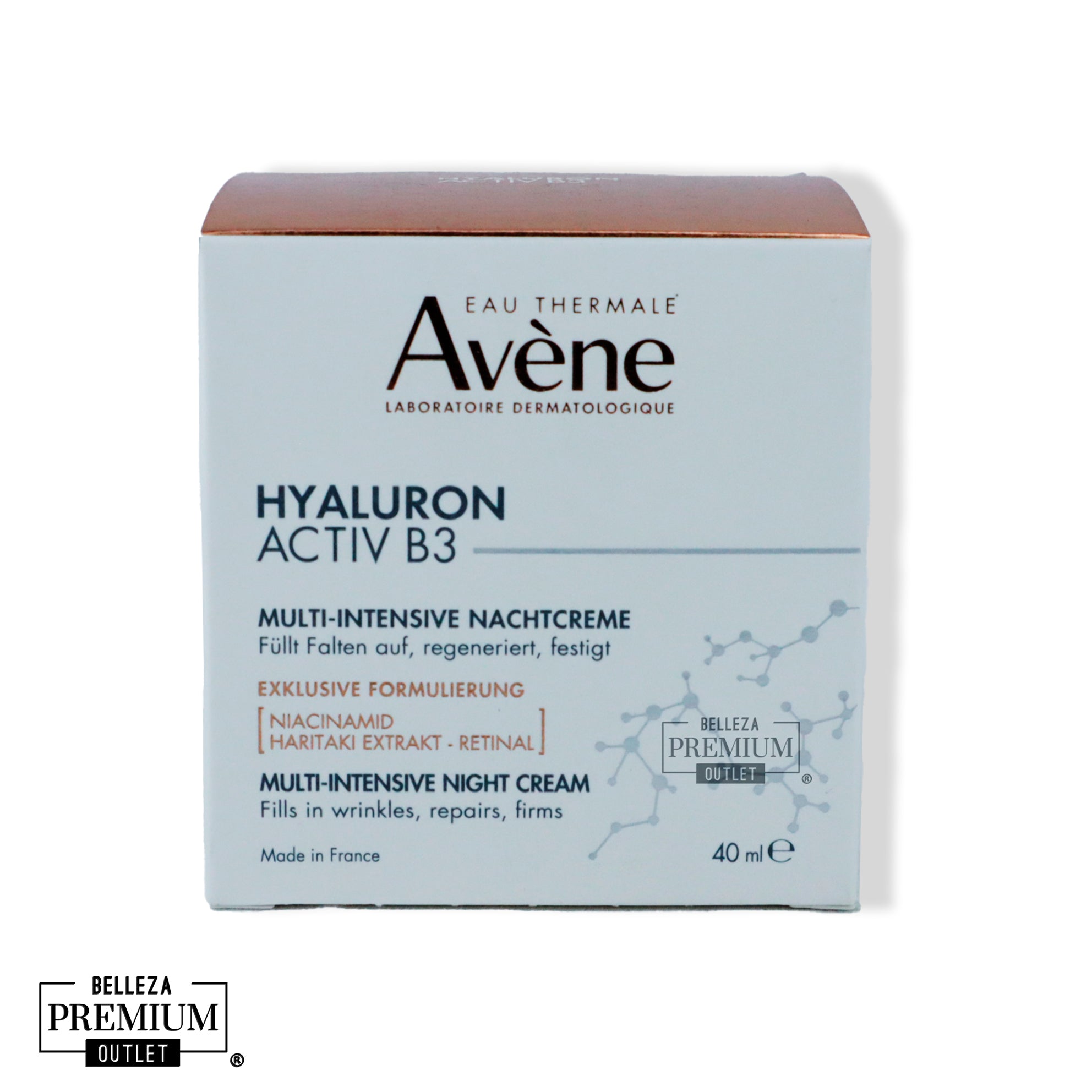 Avène Hyaluron Activ B3 Crema de Noche Multi-Intensiva 40ml – Regeneración Celular y Piel Visiblemente Rejuvenecida
