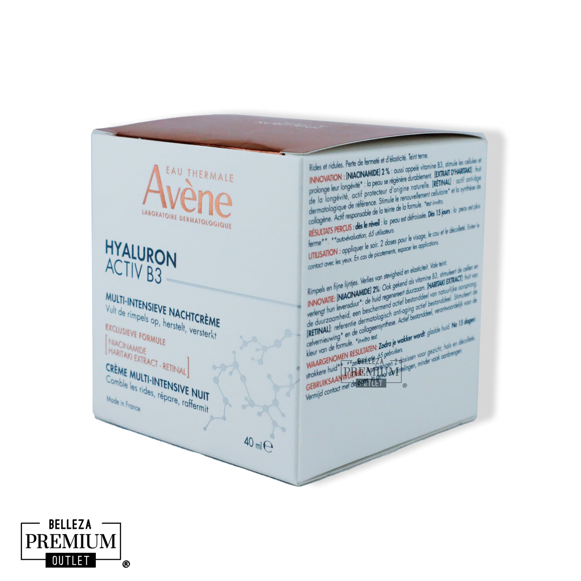 Avène Hyaluron Activ B3 Crema de Noche Multi-Intensiva 40ml – Regeneración Celular y Piel Visiblemente Rejuvenecida