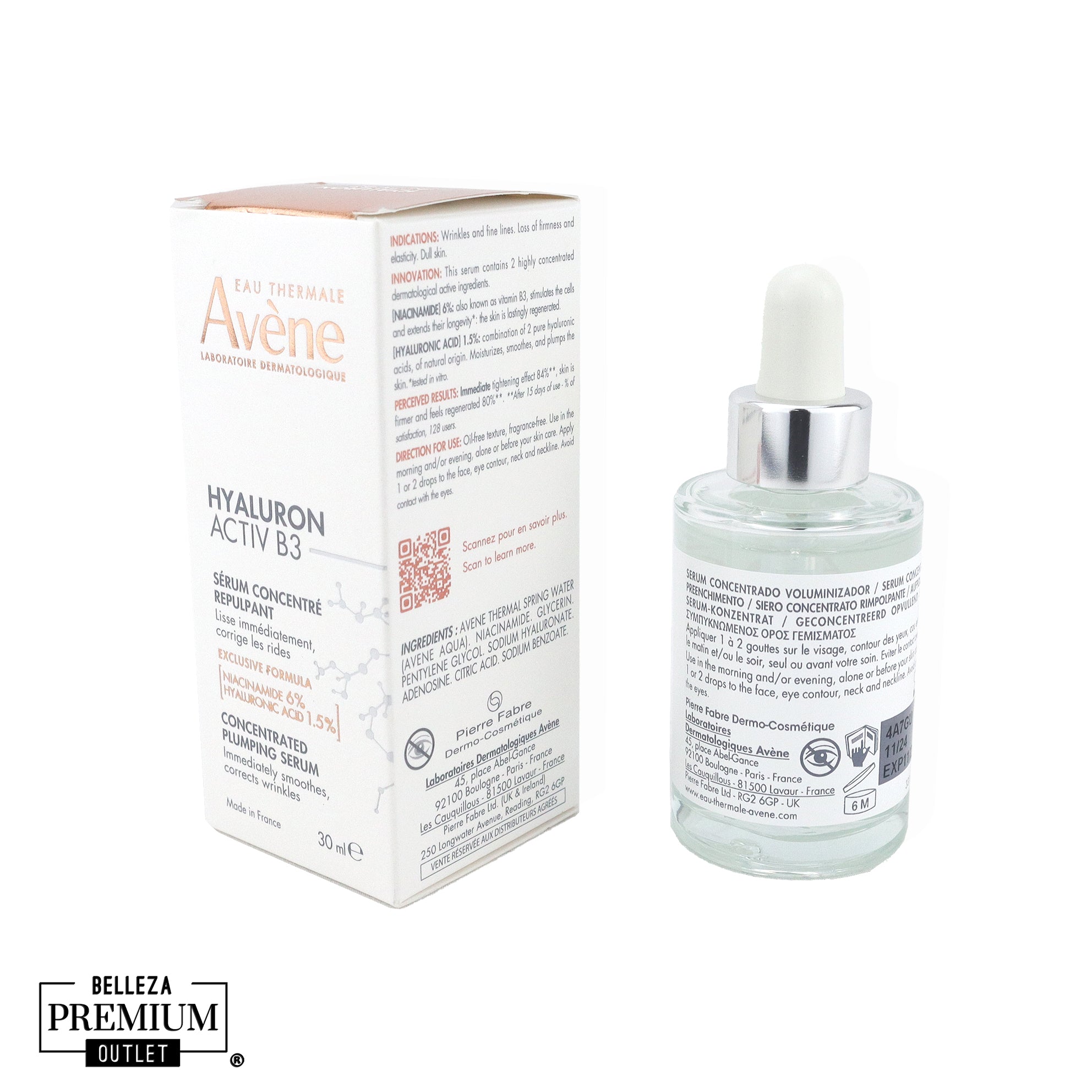Avène Hyaluron Activ B3 Sérum Concentré Repulpant 30ml – Sérum Antiedad Hidratante y Repulpante