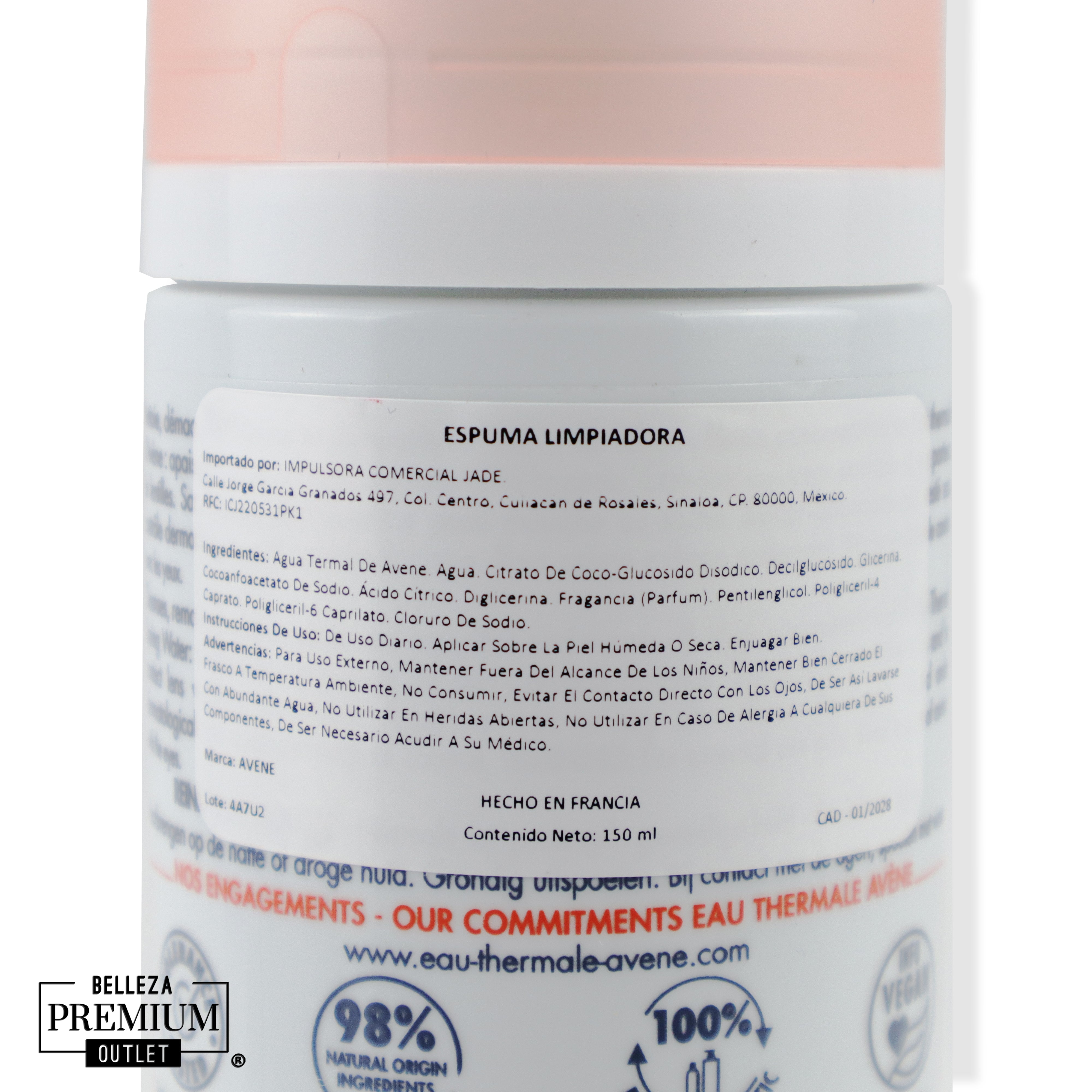 Avène Les Essentiels Mousse Nettoyante – Limpieza suave, frescura y pureza para tu piel.