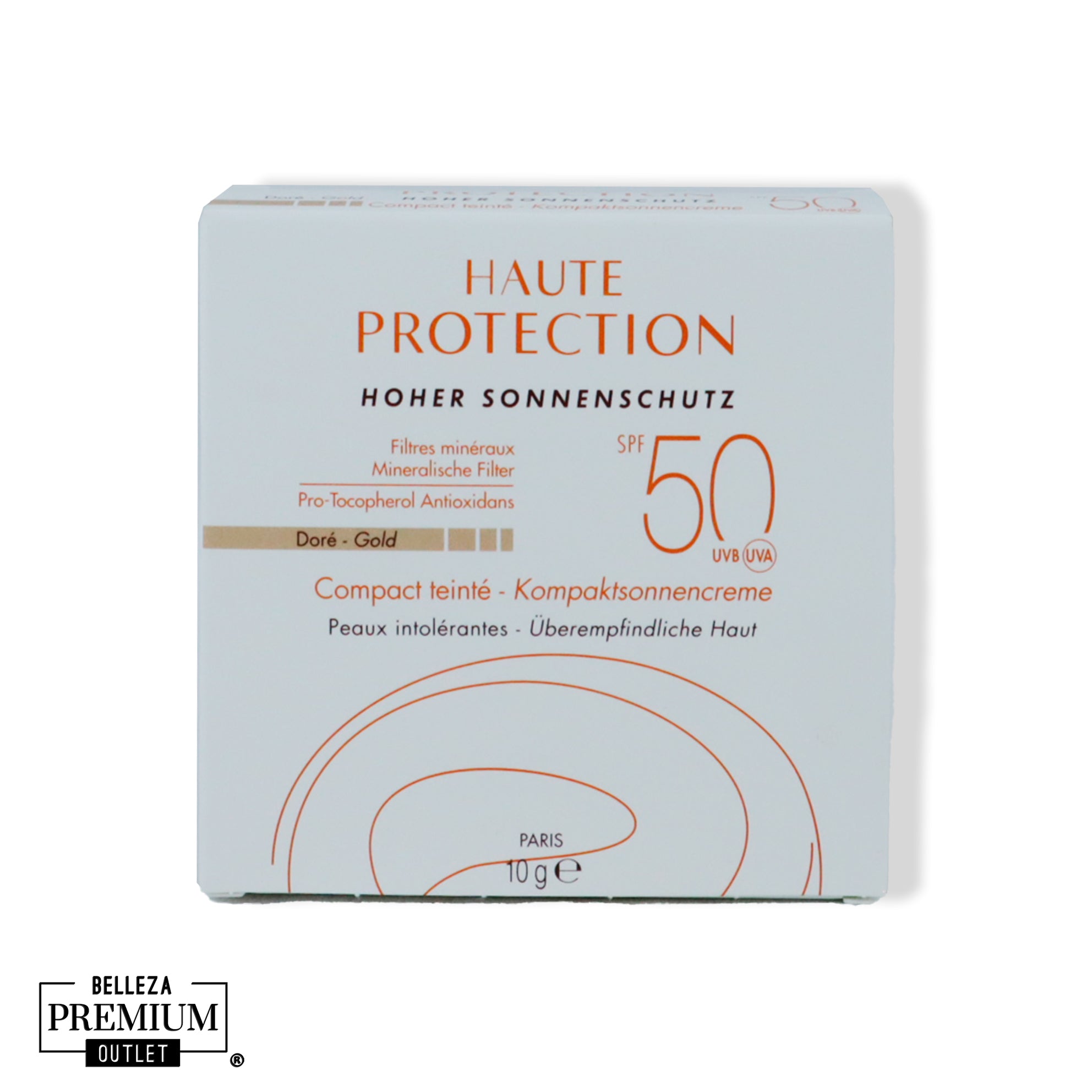 Avène Compacto con Color SPF 50 Tono Golden 10g – Protección Solar y Belleza en un Solo Paso