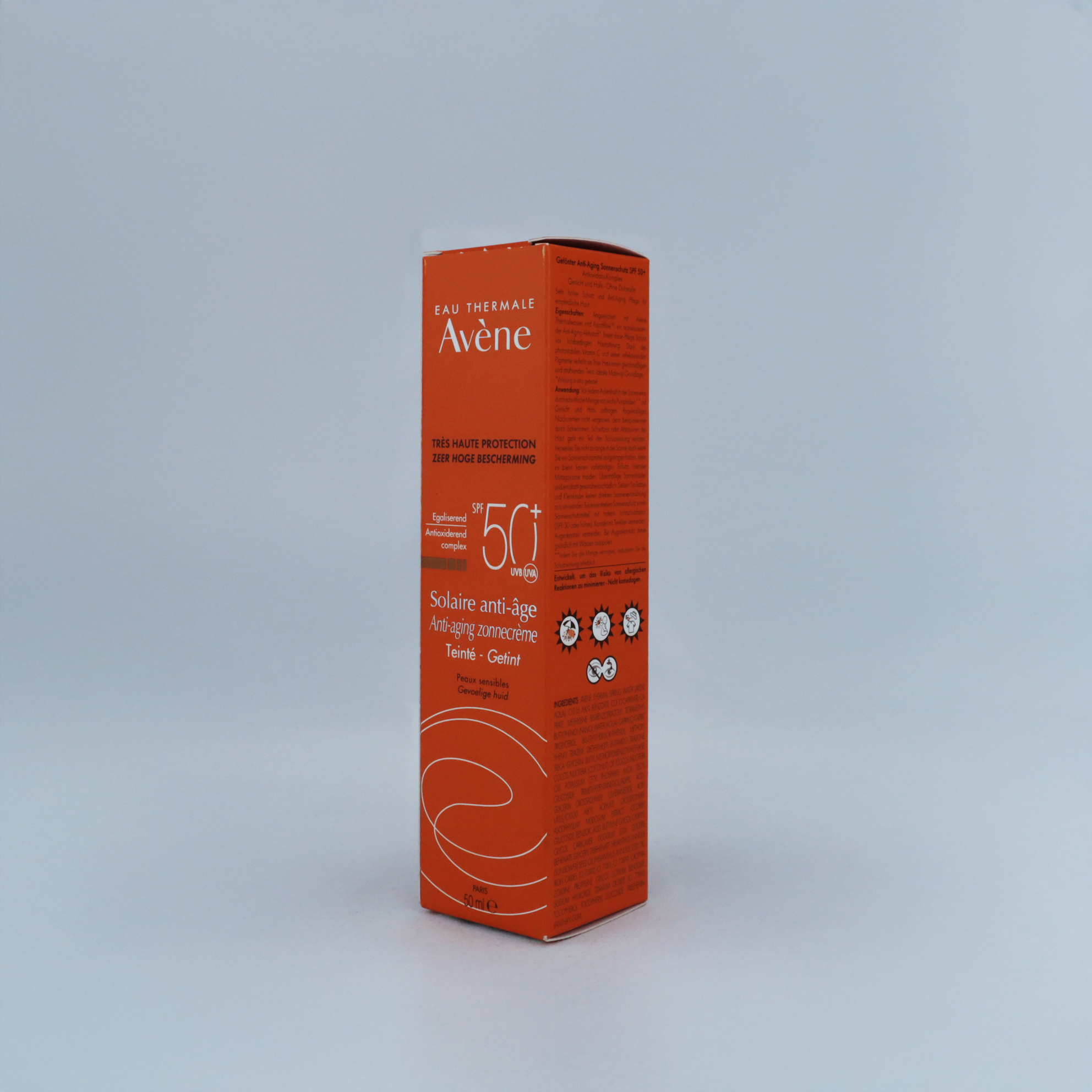 Avène Crème Anti-Aging con Color SPF 50+ 50ml – Protección Solar y Cuidado Antiedad con Toque de Color