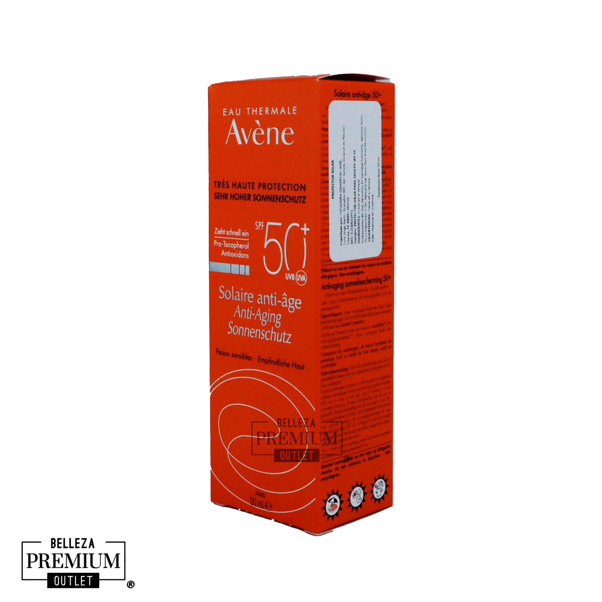 Avène Crème Solaire Anti-Âge SPF 50+ 50ml – Protección Solar y Acción Antiedad en un Solo Paso