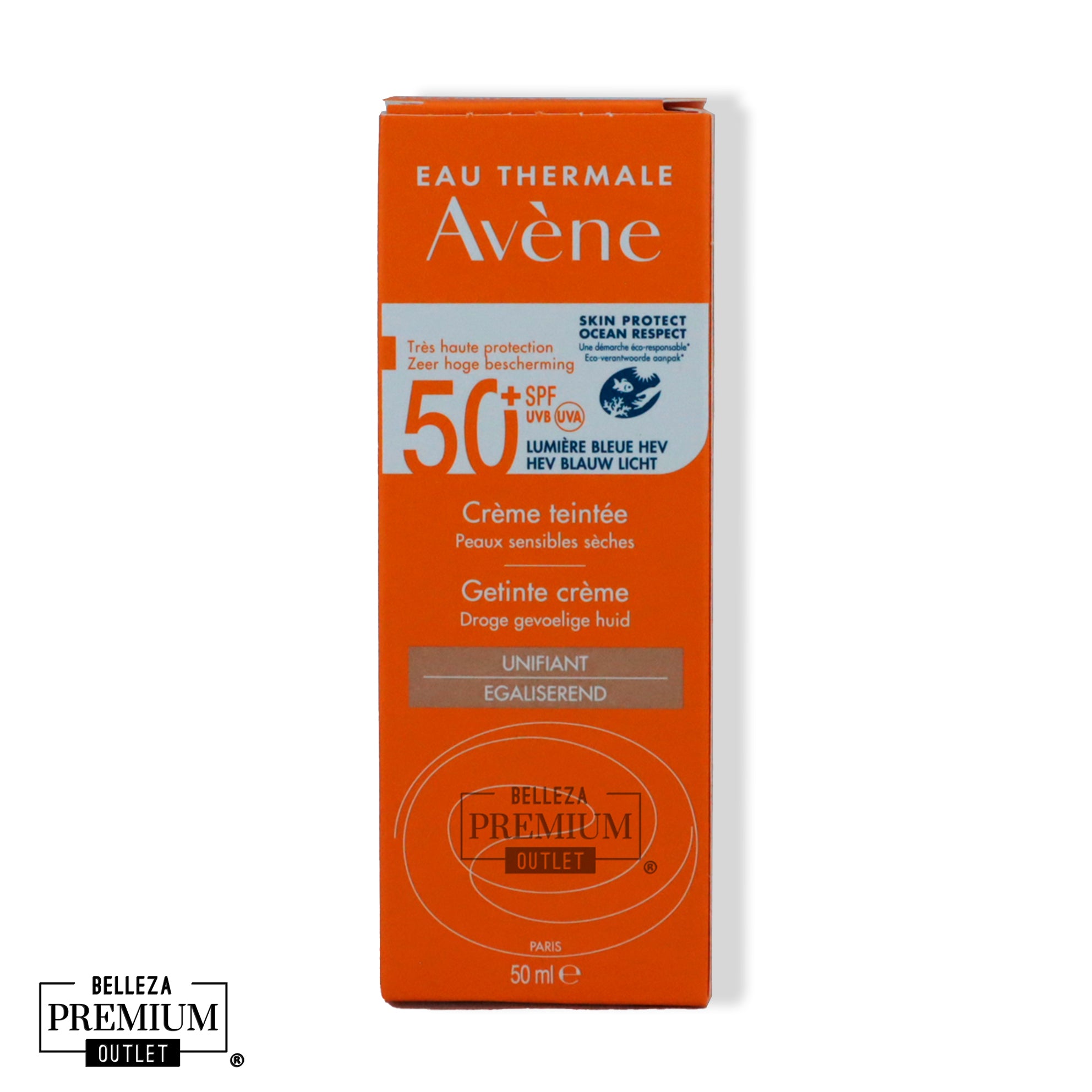 Avène Crema con Color SPF 50+ 50ml – Protección Solar y Belleza Natural para Piel Sensible