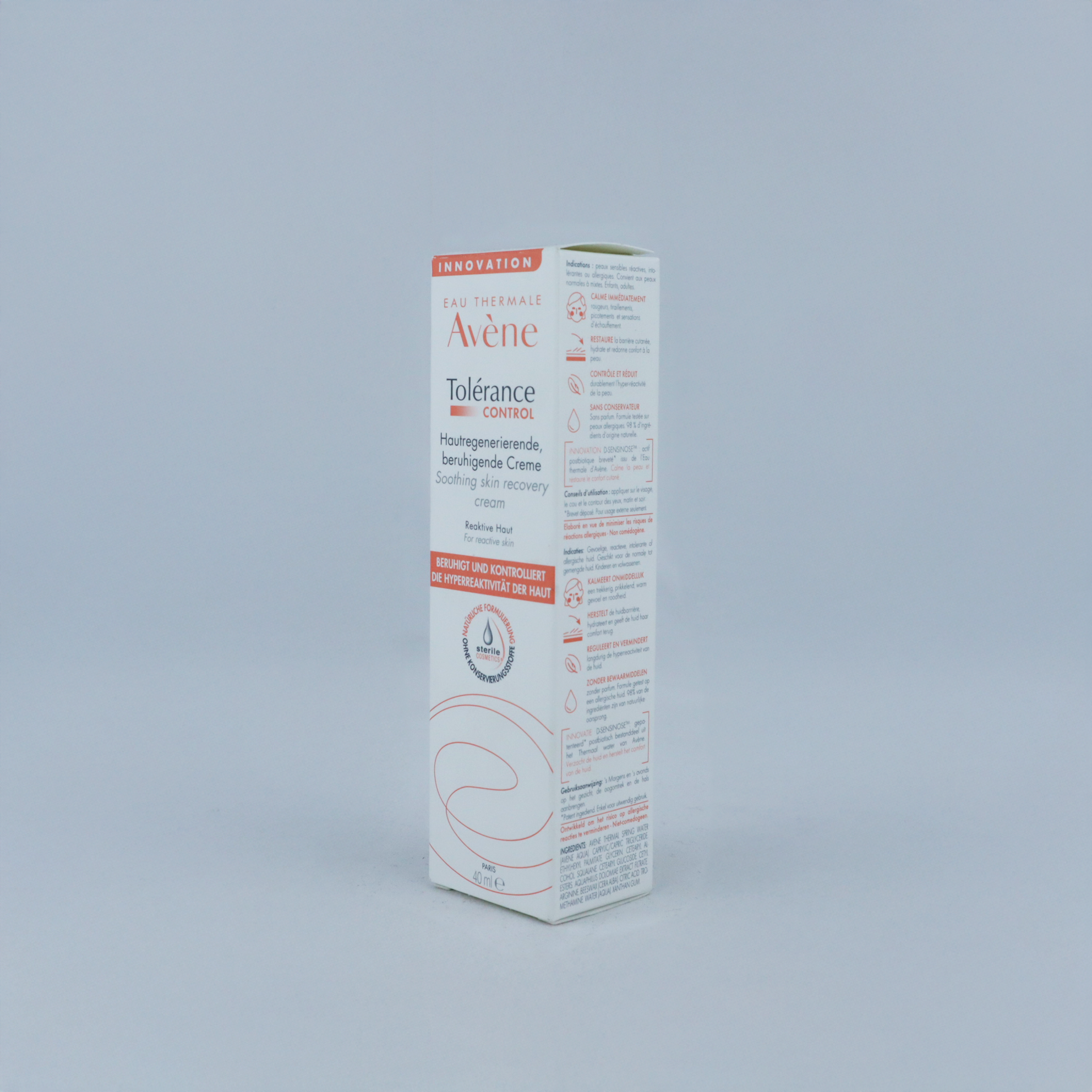 Avène Tolérance CONTROL Crème 40ml – Hidratación y Calma Inmediata para Piel Sensible e Intolerante