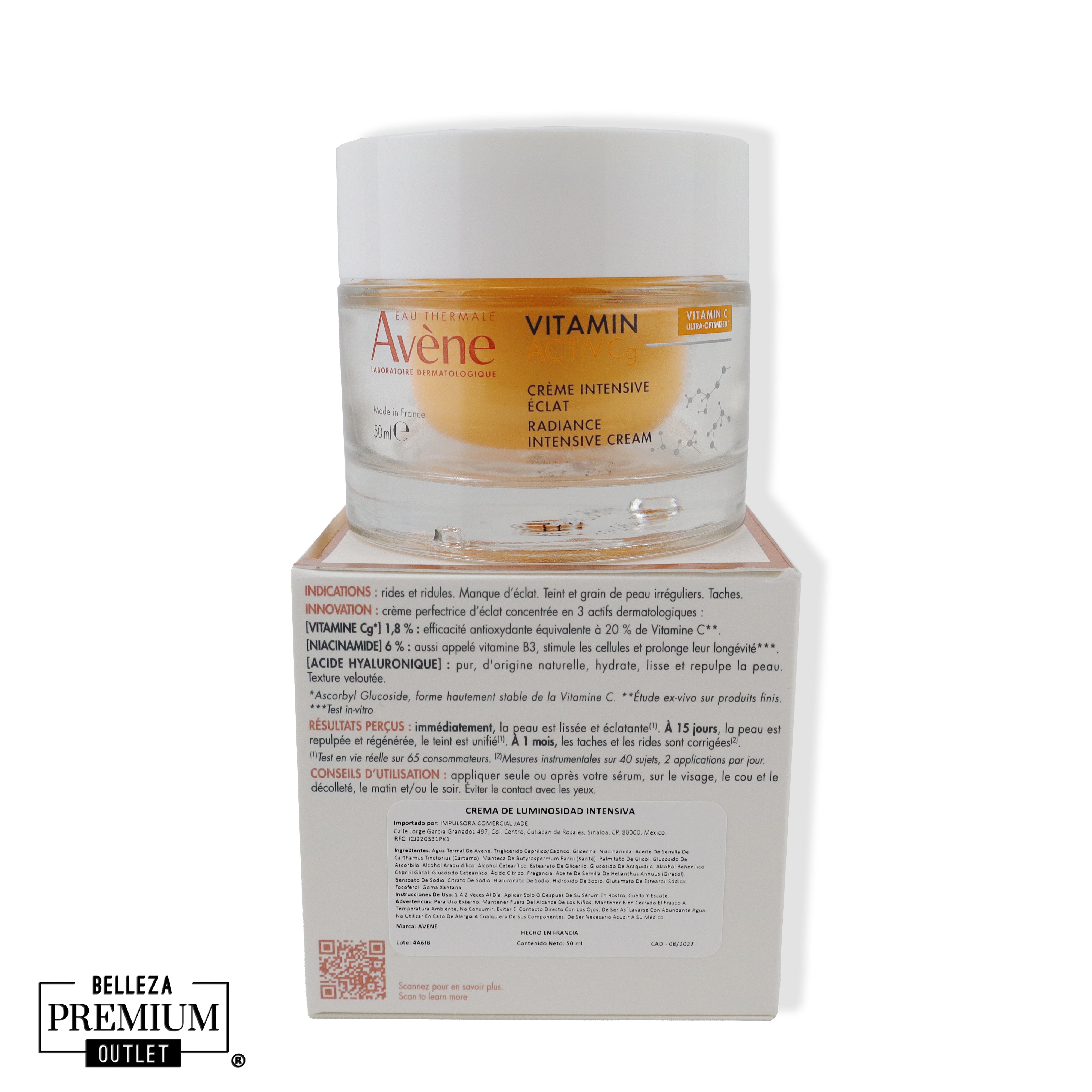 Avène Vitamine Activ Cg Crème Intensive Éclat – Luminosidad, firmeza y juventud en cada aplicación.