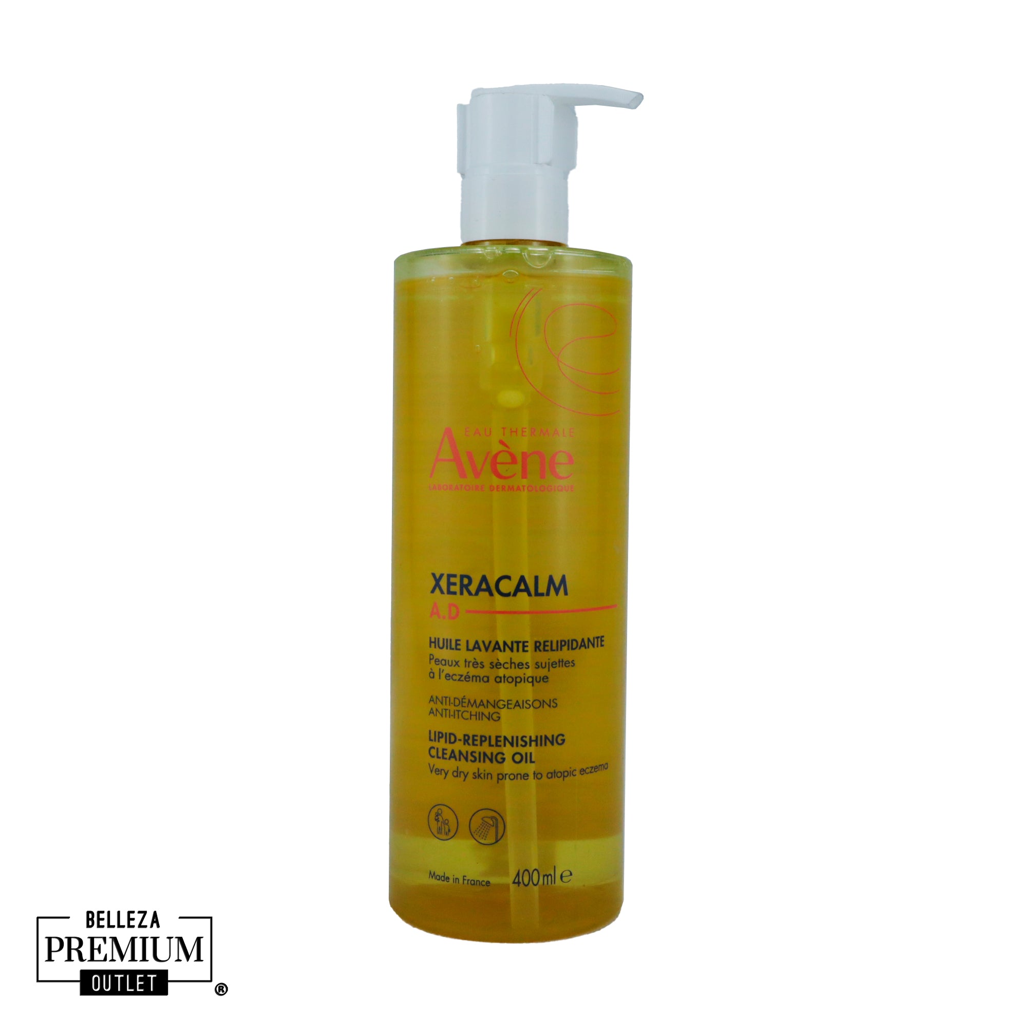 Avène XeraCalm A.D Huile Lavante Relipidante 400ml – Limpieza Suave y Nutritiva para Pieles Muy Secas y con Picor