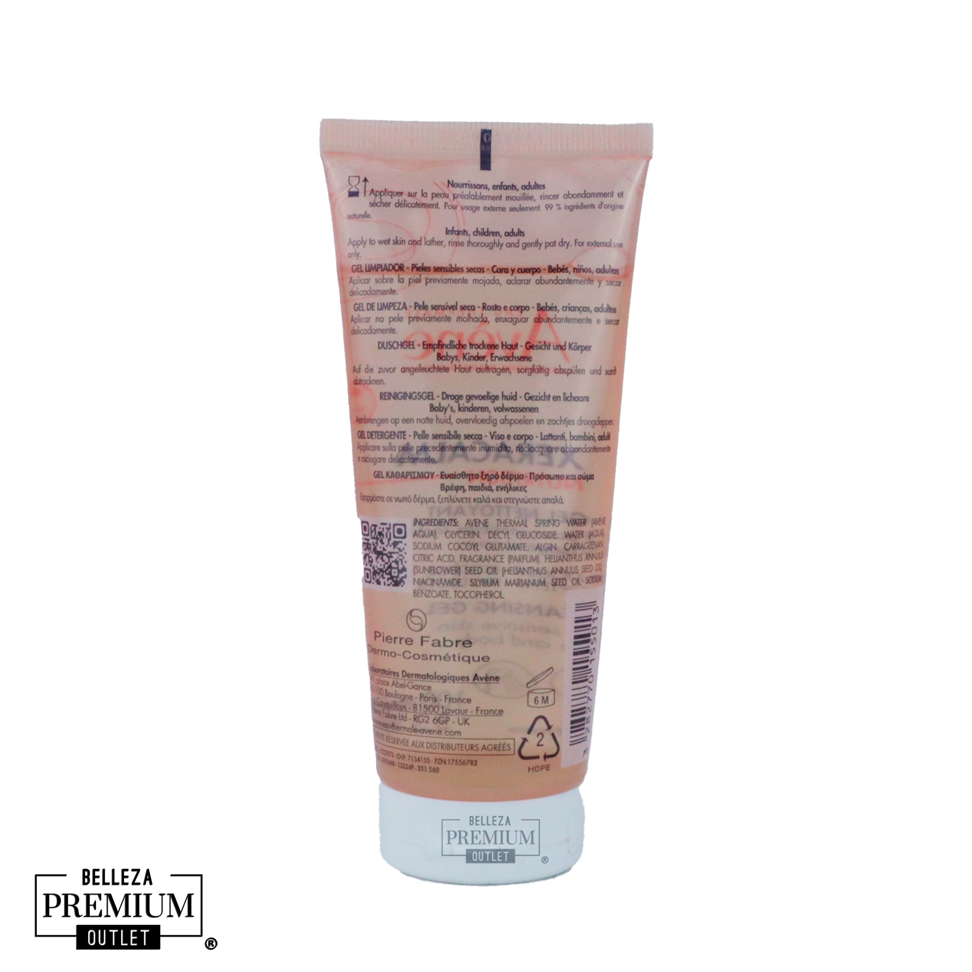 Avène XeraCalm NUTRITION Gel Nettoyant 100ml – Higiene Suave y Nutritiva para Piel Seca y Sensible