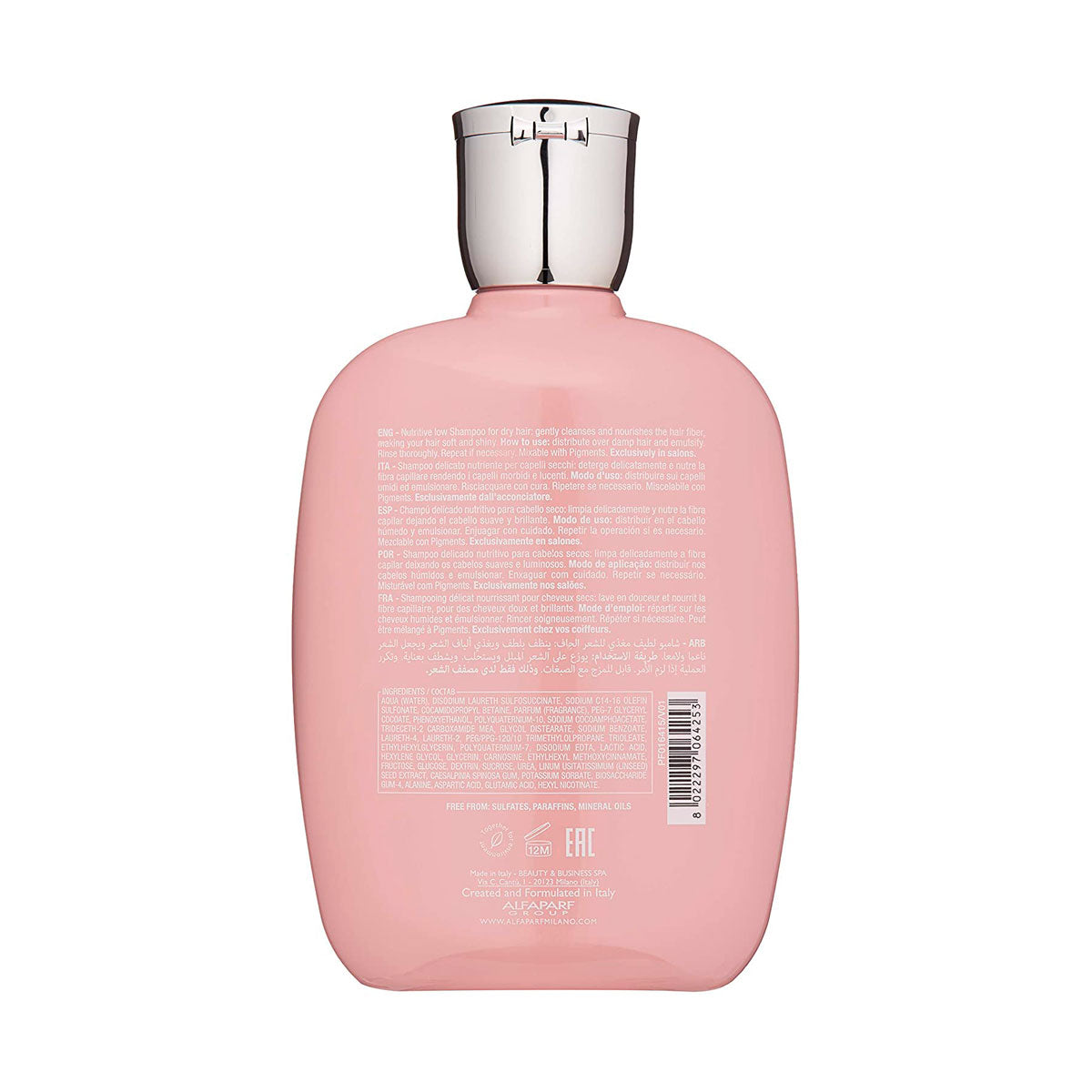 Alfaparf Milano Semi Di Lino Moisture Dry Hair Nutritive Low Shampoo Sulfate Free 250ml