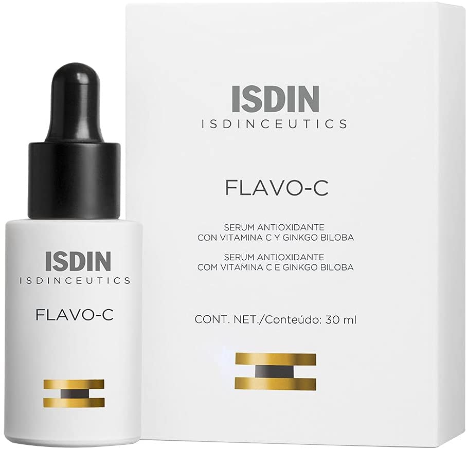 ISDIN Isdinceutics Flavo-C Serum 30ml – Vitamina C Pura para Luminosidad, Firmeza y Acción Antioxidante Avanzada