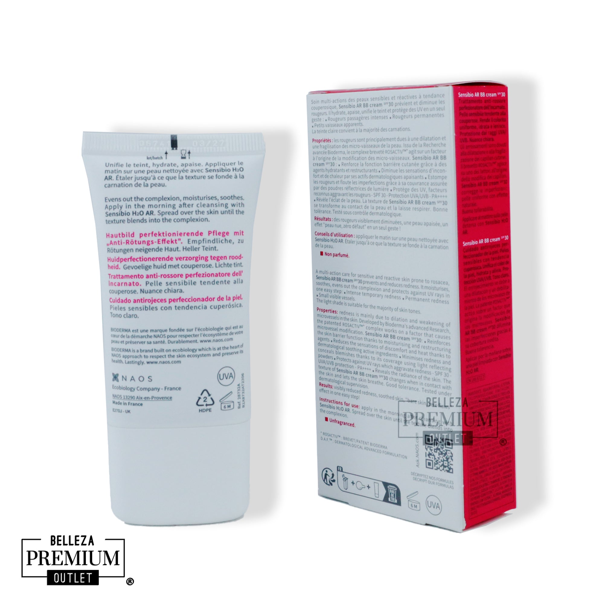 BIODERMA SENSIBIO AR BB SPF 30 LIGHT 40ML: Radiante Protección y Belleza para Pieles Sensibles