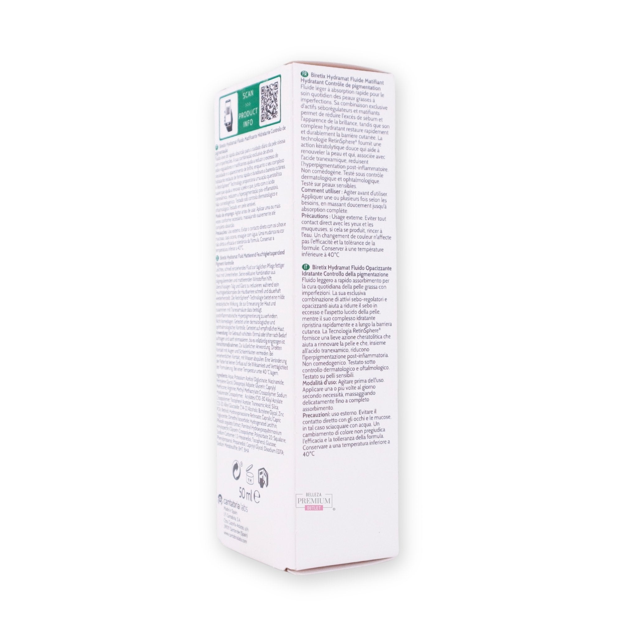 Biretix Hydramat Fluido 50ml – Hidratación Ligera y Control de Brillos
