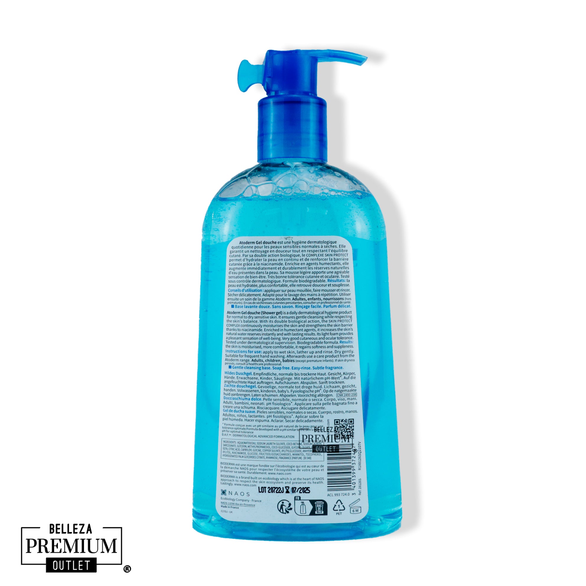 Bioderma Atoderm Gel Douche 500ml – Limpieza Suave y Nutritiva para Piel Sensible