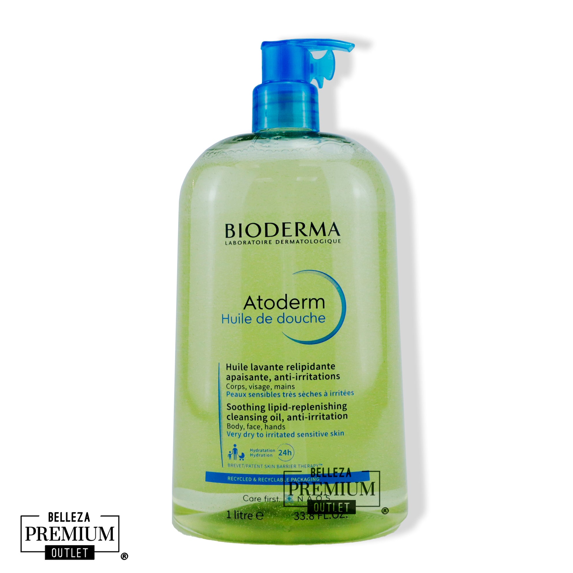 Bioderma Atoderm Aceite de Ducha 1000ml – Limpieza Suave y Nutritiva para Piel Muy Seca o Atópica
