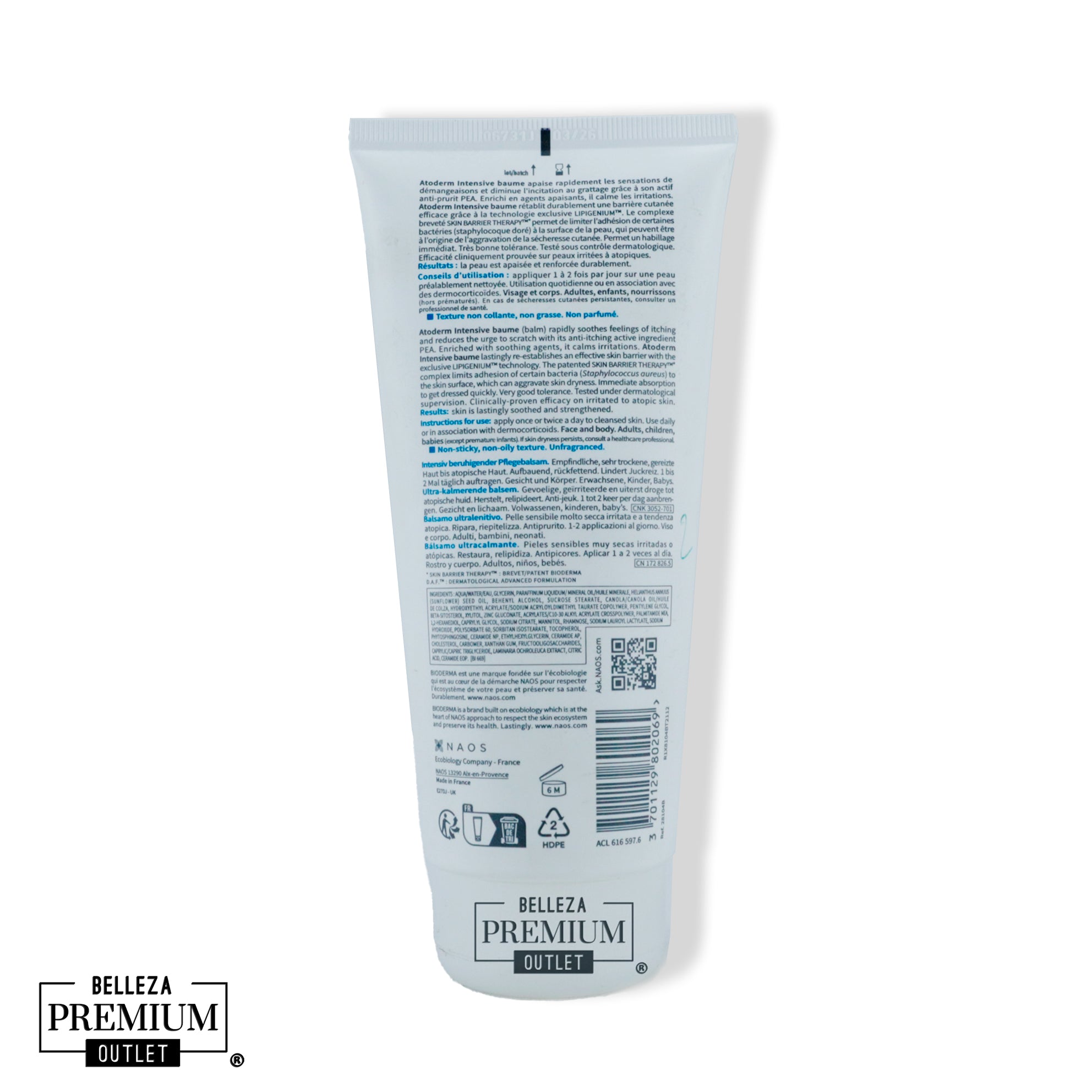 Bioderma Atoderm Intensive Baume 200ml – Reparación Intensiva para Piel Muy Seca o Atópica
