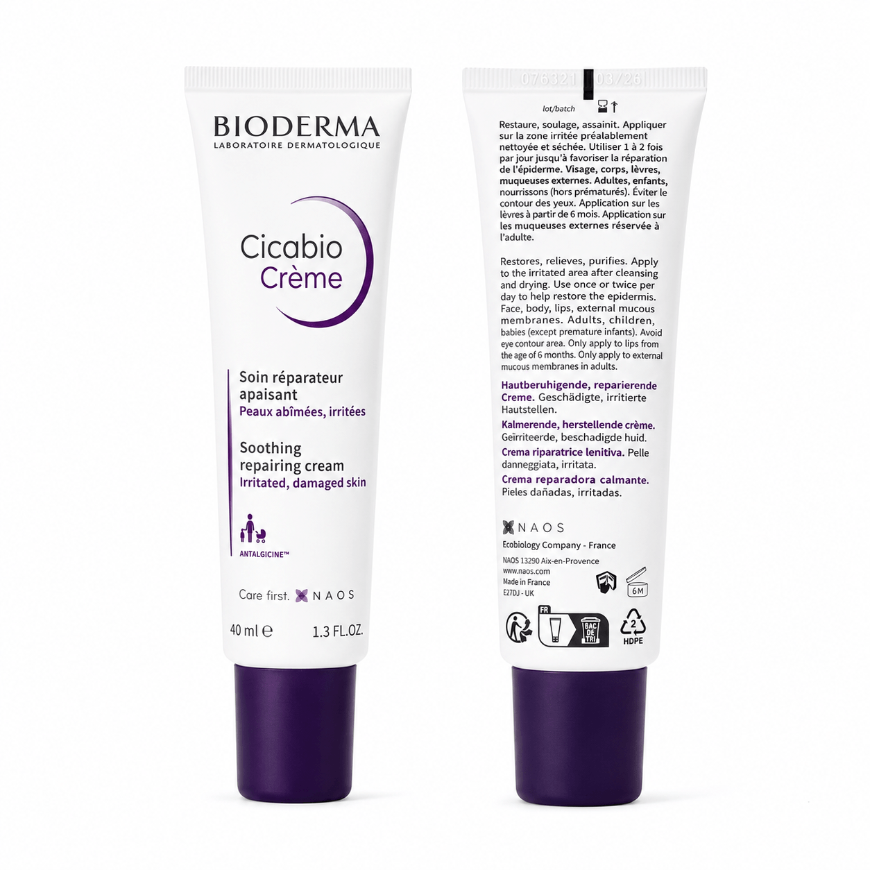 Bioderma Cicabio Crème 40ml – Calmante Reparadora Piel Dañada