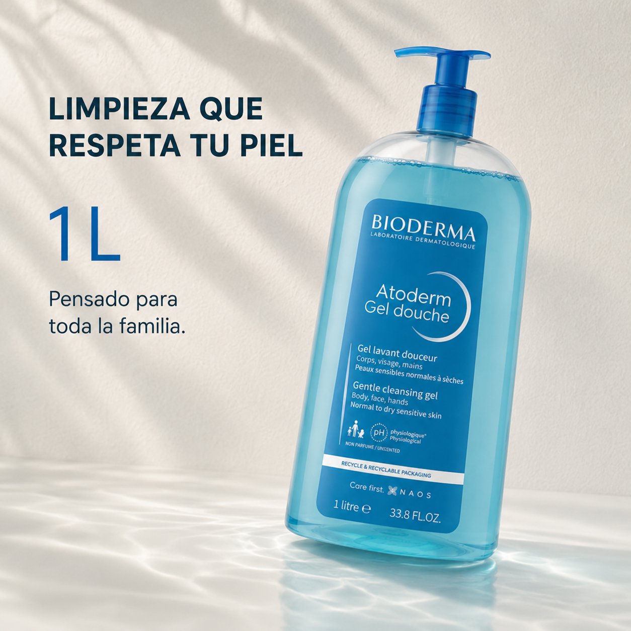 Bioderma Atoderm Gel Douche-Gel de ducha 1000ml piel sensible
