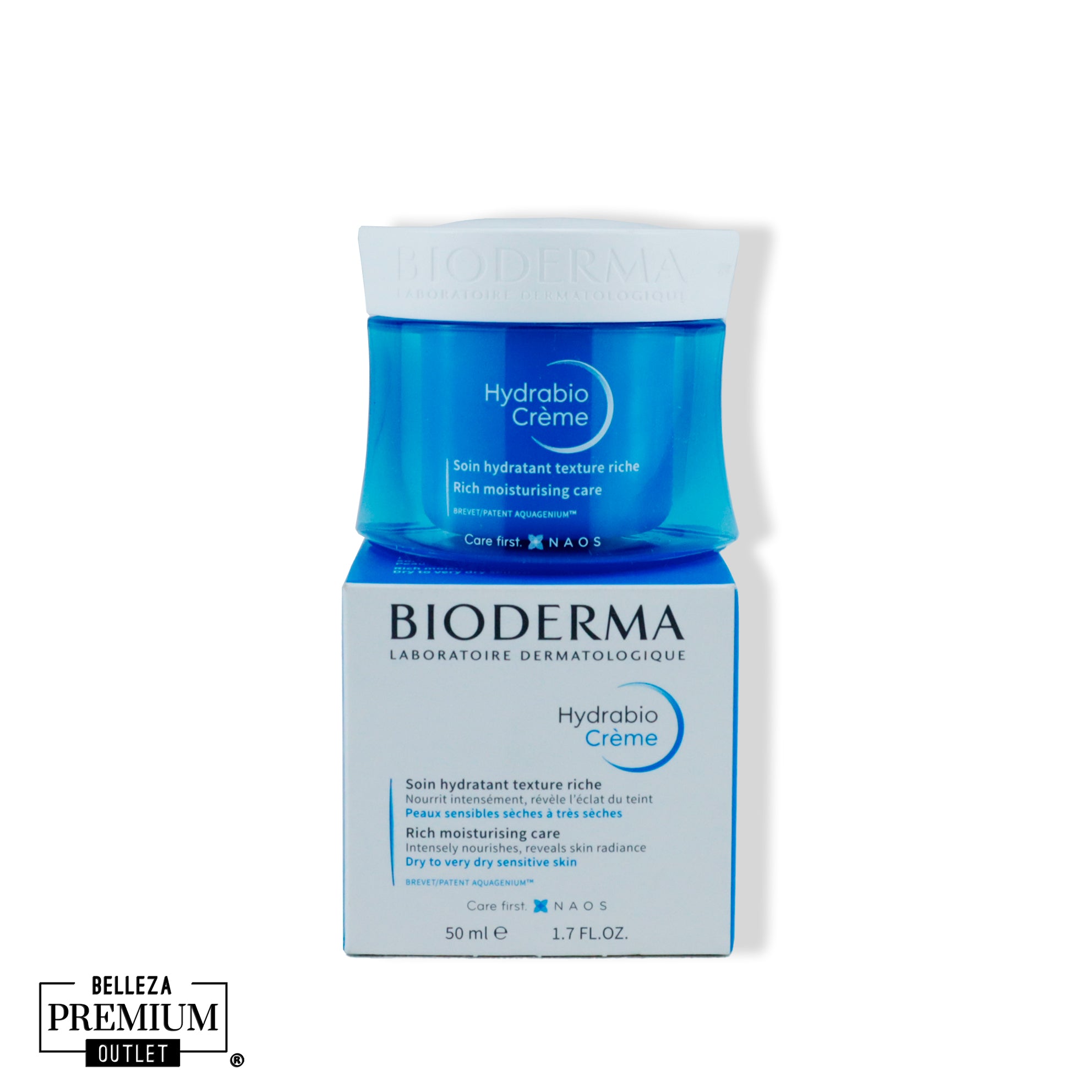 Bioderma Hydrabio Crème Cuidado Hidratante 50ml – Nutrición y Confort para Piel Sensible y Seca