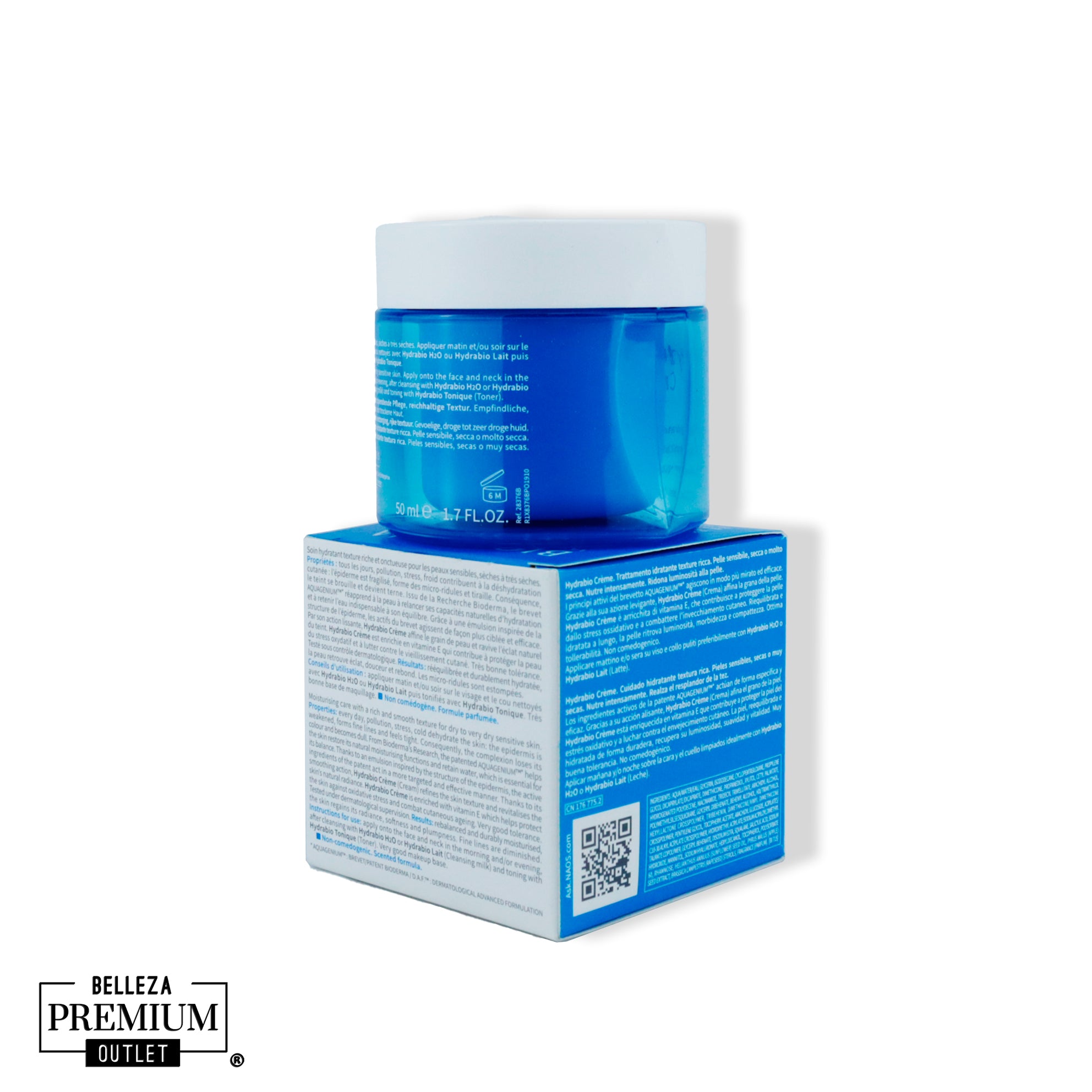 Bioderma Hydrabio Crème Cuidado Hidratante 50ml – Nutrición y Confort para Piel Sensible y Seca