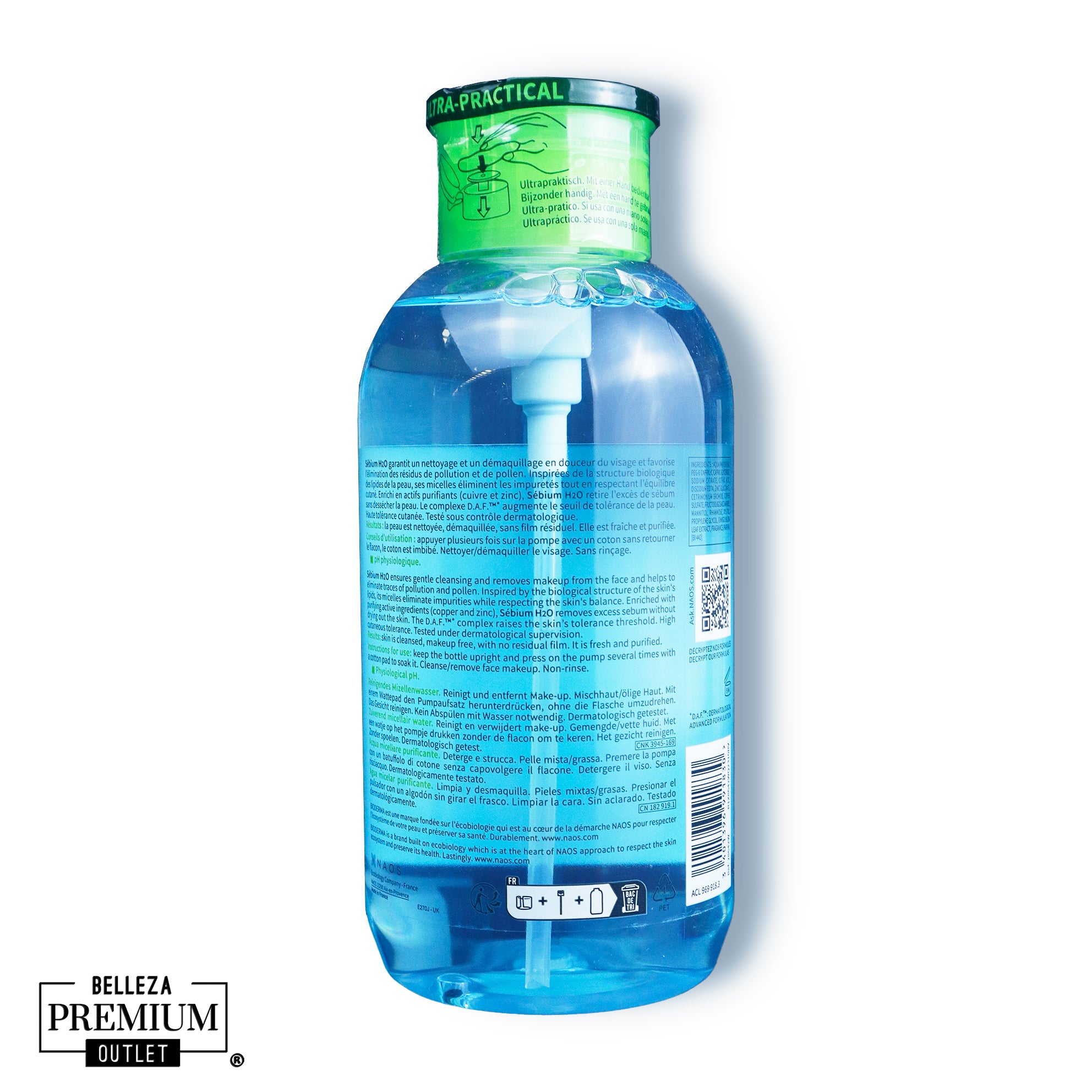 Bioderma Sébium H2O – Limpieza Profunda, Control del Brillo y Pureza para Piel Grasa