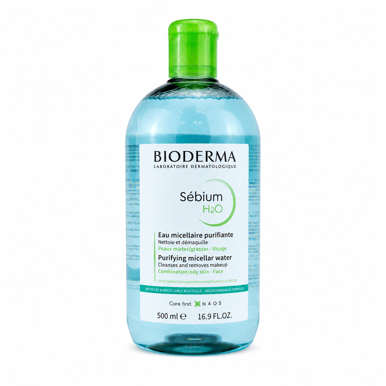 Bioderma Sébium H2O Agua Micelar Desmaquillante 500ml – Limpieza y Equilibrio para Piel Mixta a Grasa