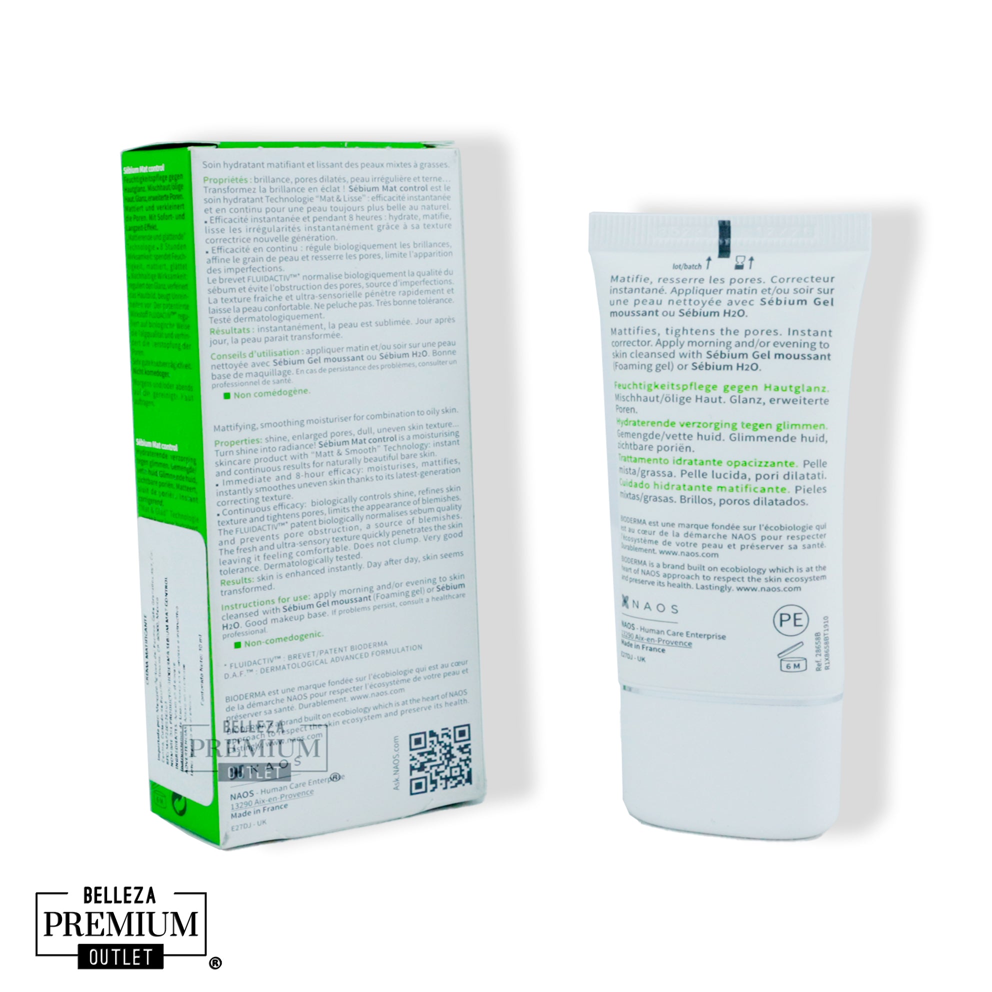 Bioderma Sébium Mat Control 30ml – Crema Reguladora de Brillo para Piel Mixta y Grasa