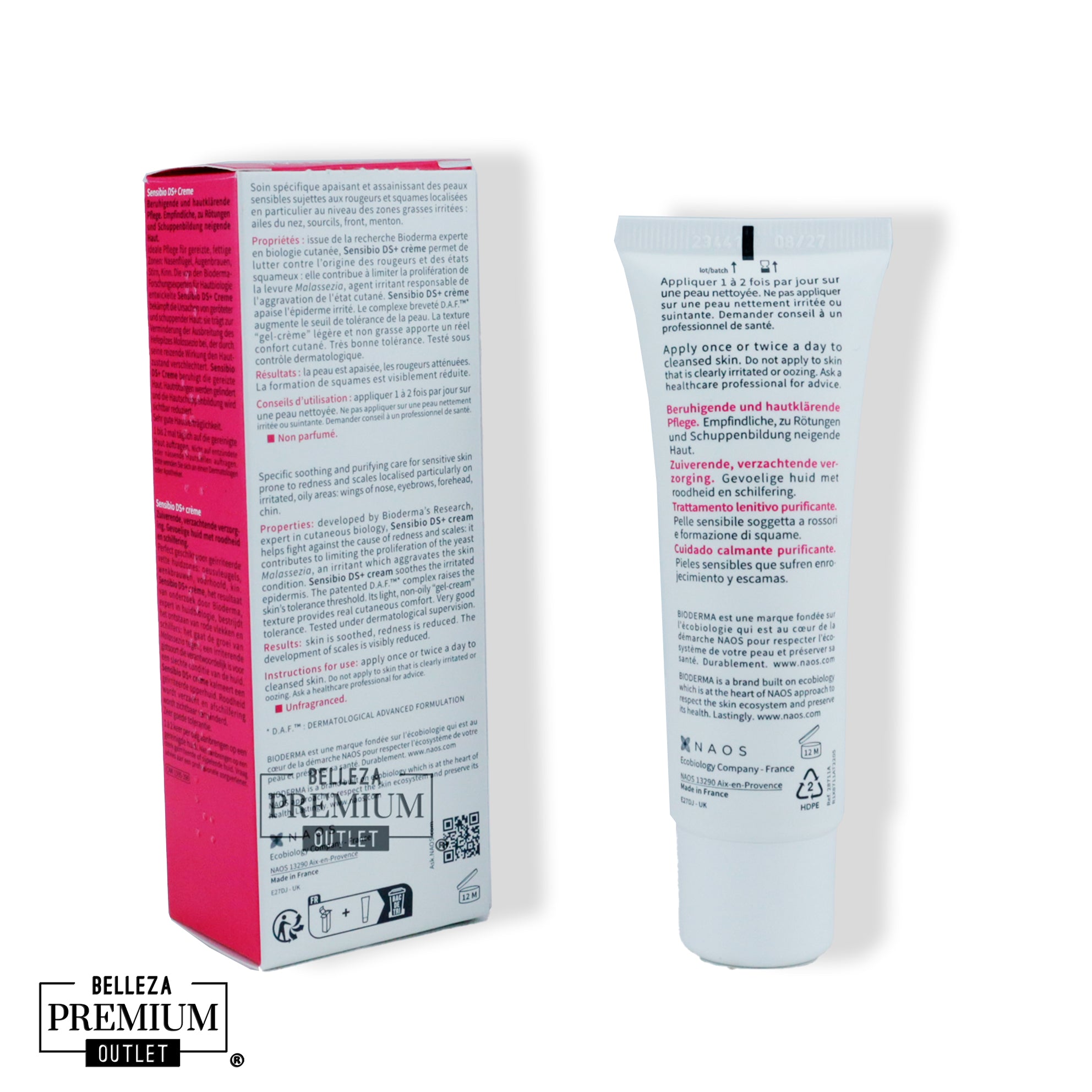 Bioderma Sensibio DS+ Crema Purificante 40ml – Cuidado Calmante para Piel Sensible con Enrojecimiento y Descamación