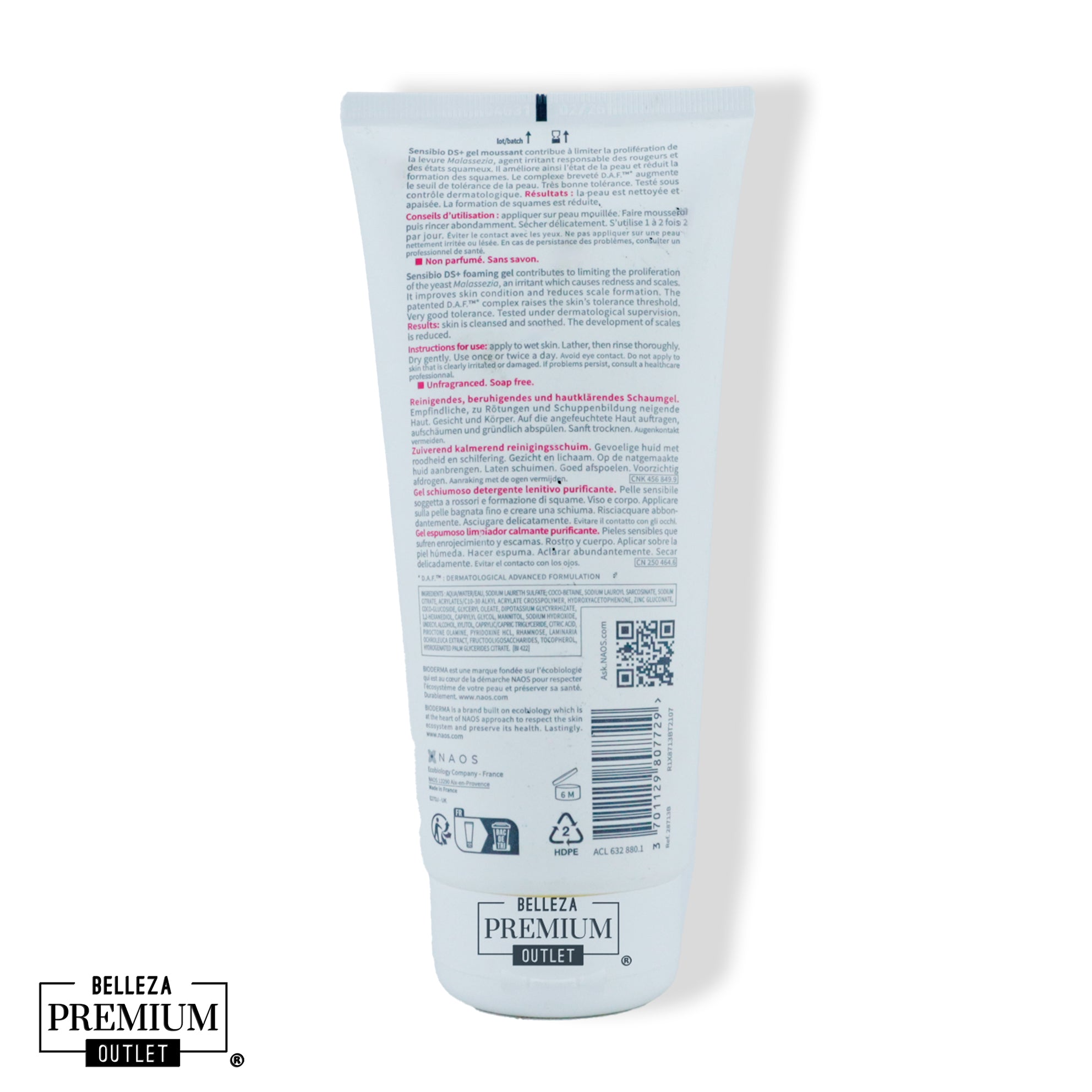 Bioderma Créaline DS+ Gel Nettoyant Apaisant Assainissant 200ml – Higiene Suave para Piel Sensible con Enrojecimiento