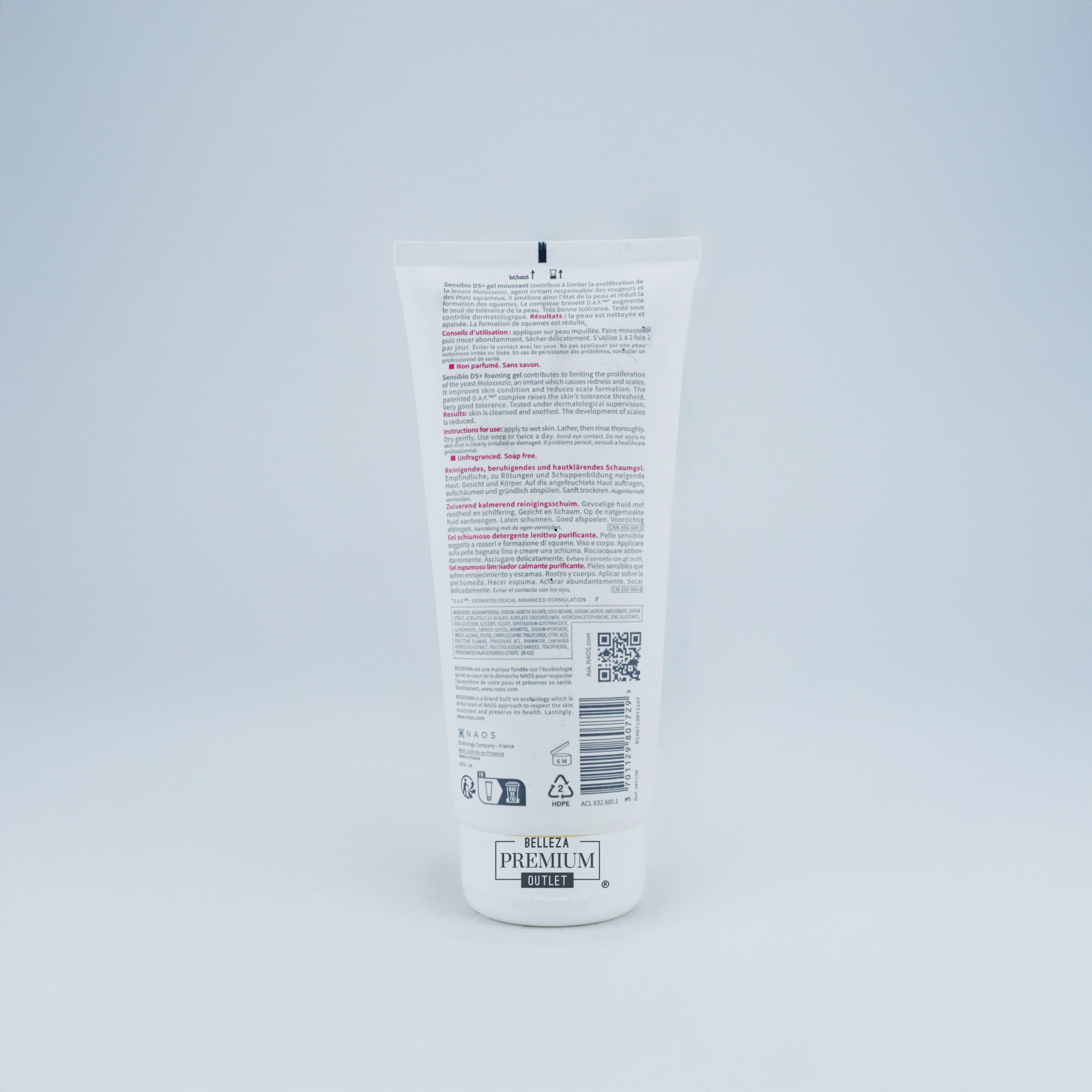 Bioderma Créaline DS+ Gel Nettoyant Apaisant Assainissant 200ml – Higiene Suave para Piel Sensible con Enrojecimiento