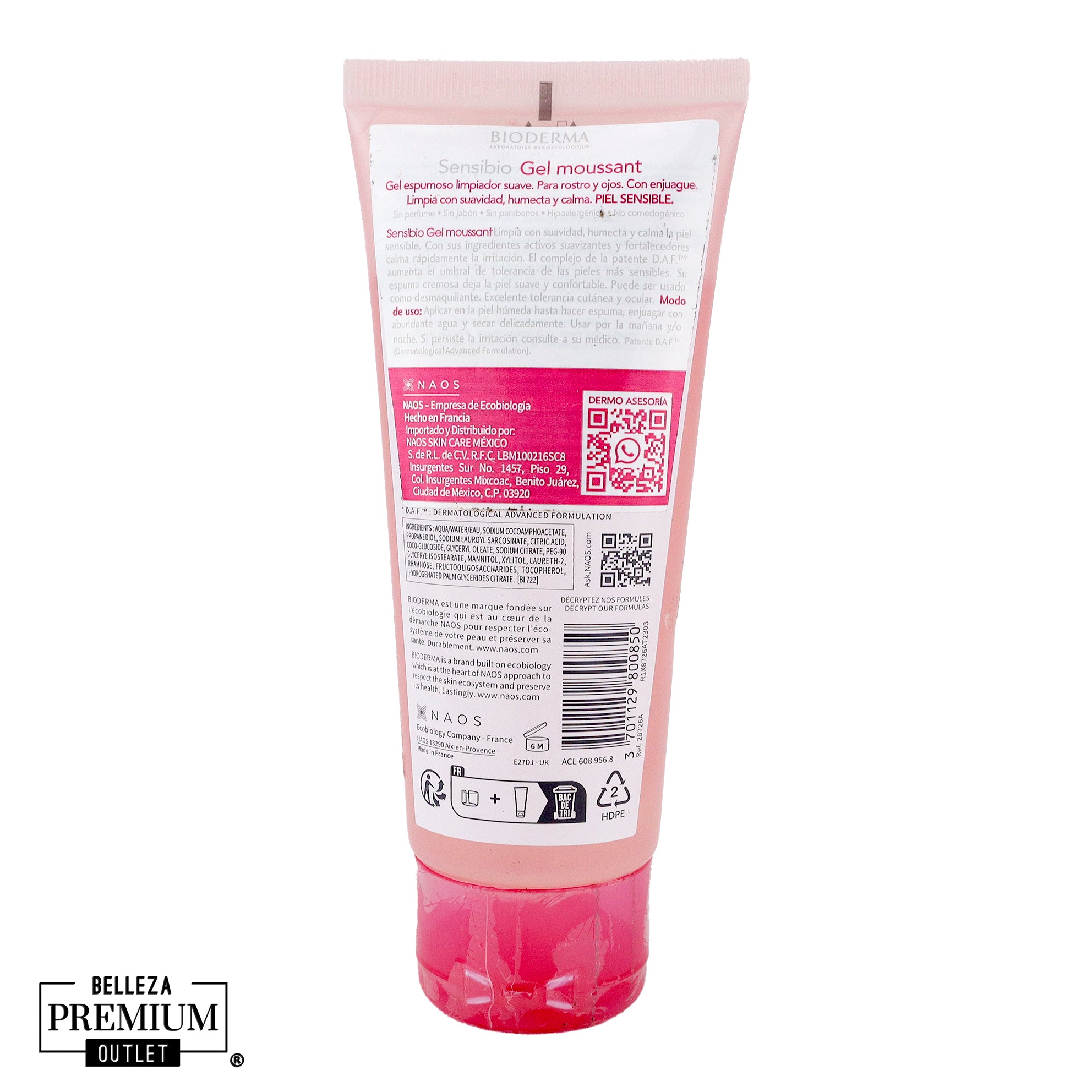 Bioderma Sensibio Gel Moussant 100ml – Gel Limpiador Suave para Piel Sensible