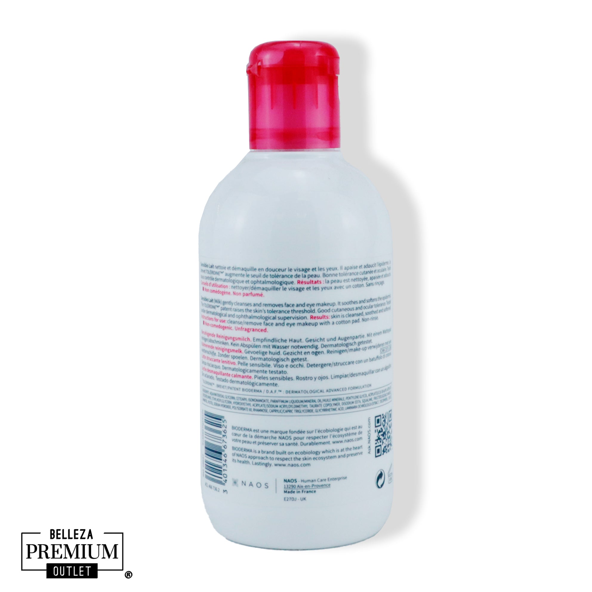 Bioderma Sensibio Lait Desmaquillante Piel Sensible 250ml: Limpieza suave, piel calmada y libre de maquillaje al instante