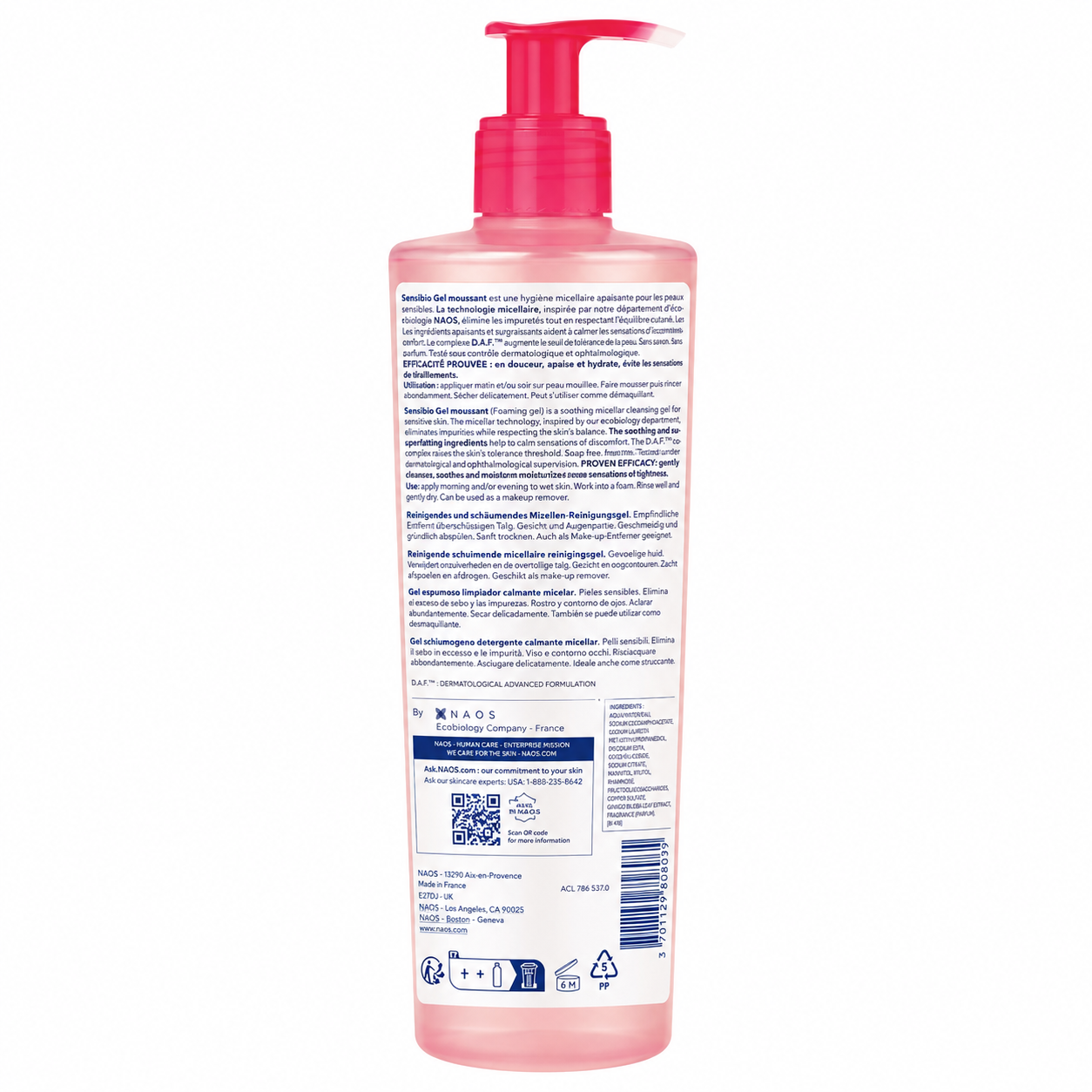 Bioderma Sensibio Gel Moussant 200ml – Gel Limpiador Suave para Piel Sensible