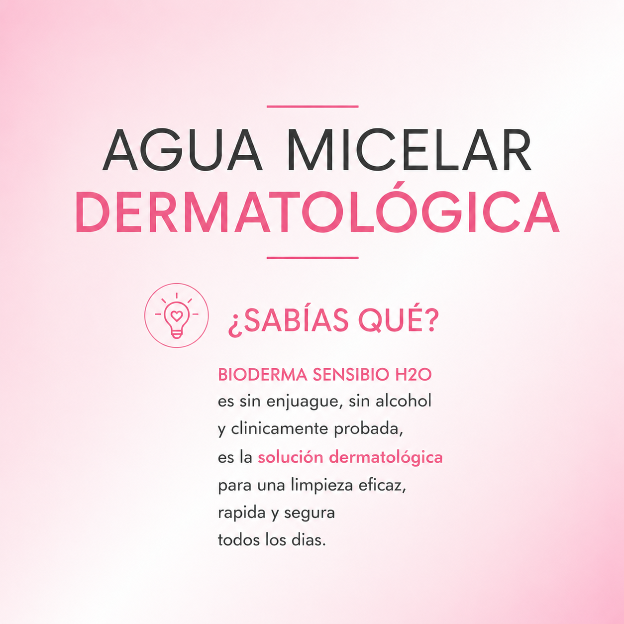 Bioderma Sensibio H2O 500ml – Agua Micelar Desmaquillante Bomba Inversa