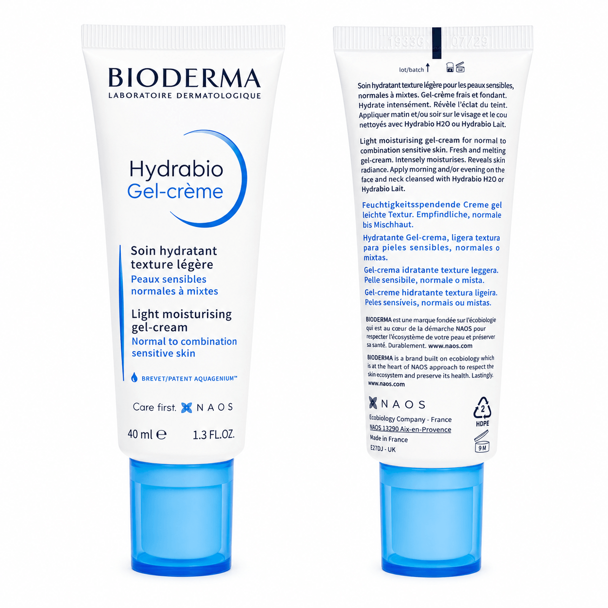Bioderma Hydrabio Gel-Crème 40ml – Hidratación Ligera y Profunda para Piel Sensible y Deshidratada