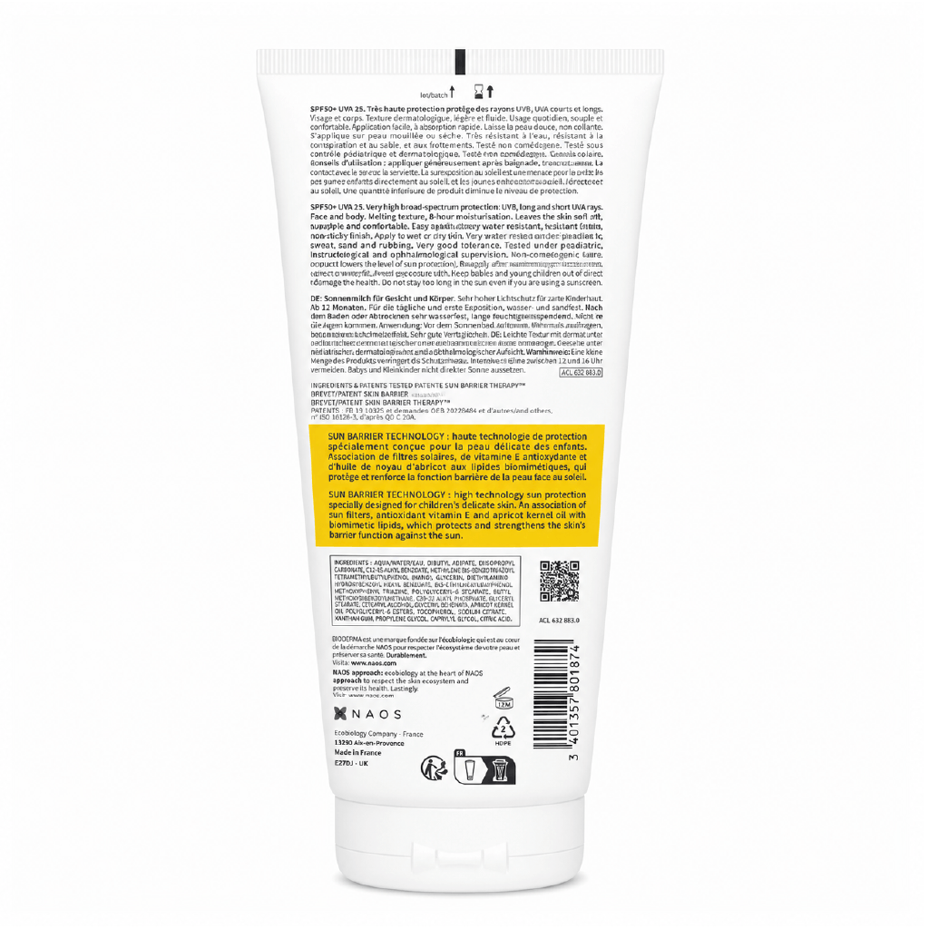 BIODERMA Photoderm Pedia Lait SPF50+ 200ml: Prestigioso Protector Solar para Piel Sensible de Niños
