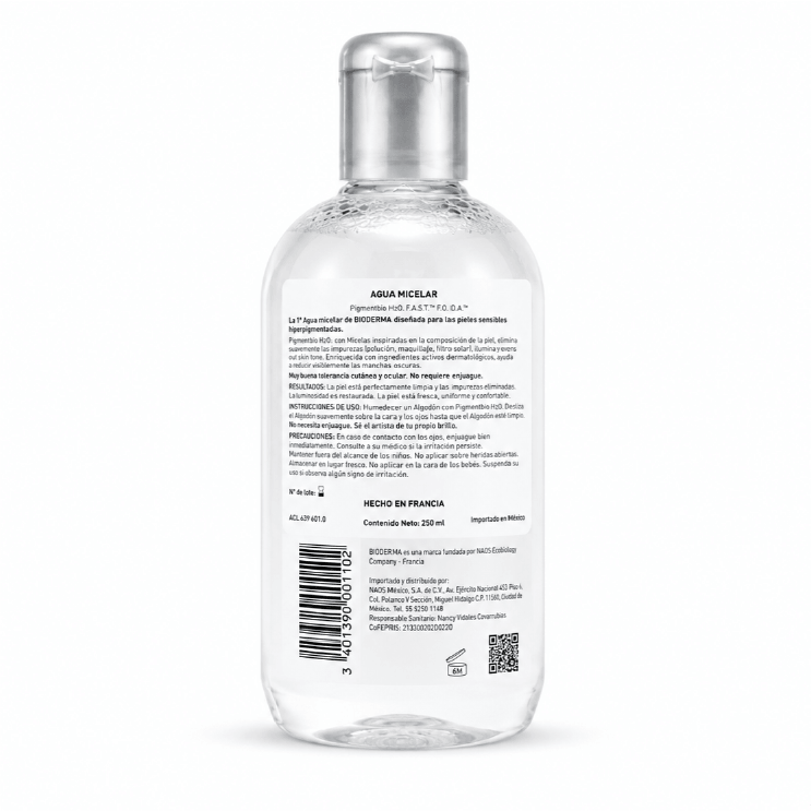 Bioderma Pigmentbio H2O 250ml:Solución Micelar para una Piel Radiante y Uniforme