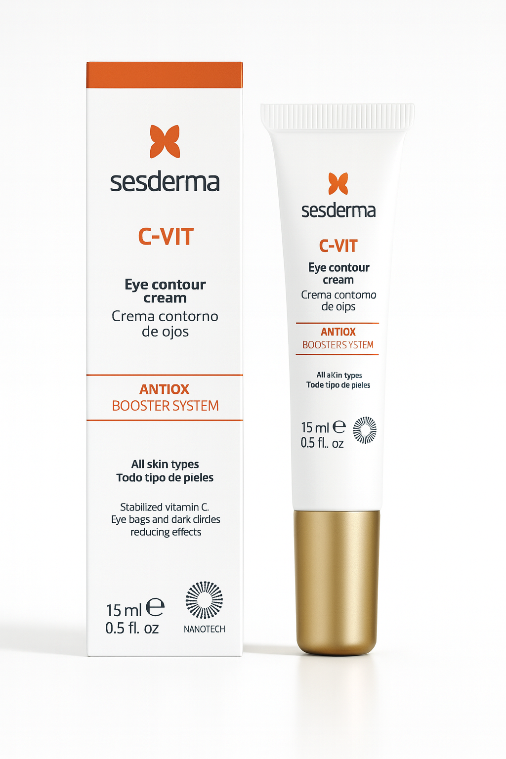 Sesderma C-Vit Contorno de Ojos 15ml – Luminosidad y Frescura para una Mirada Radiante