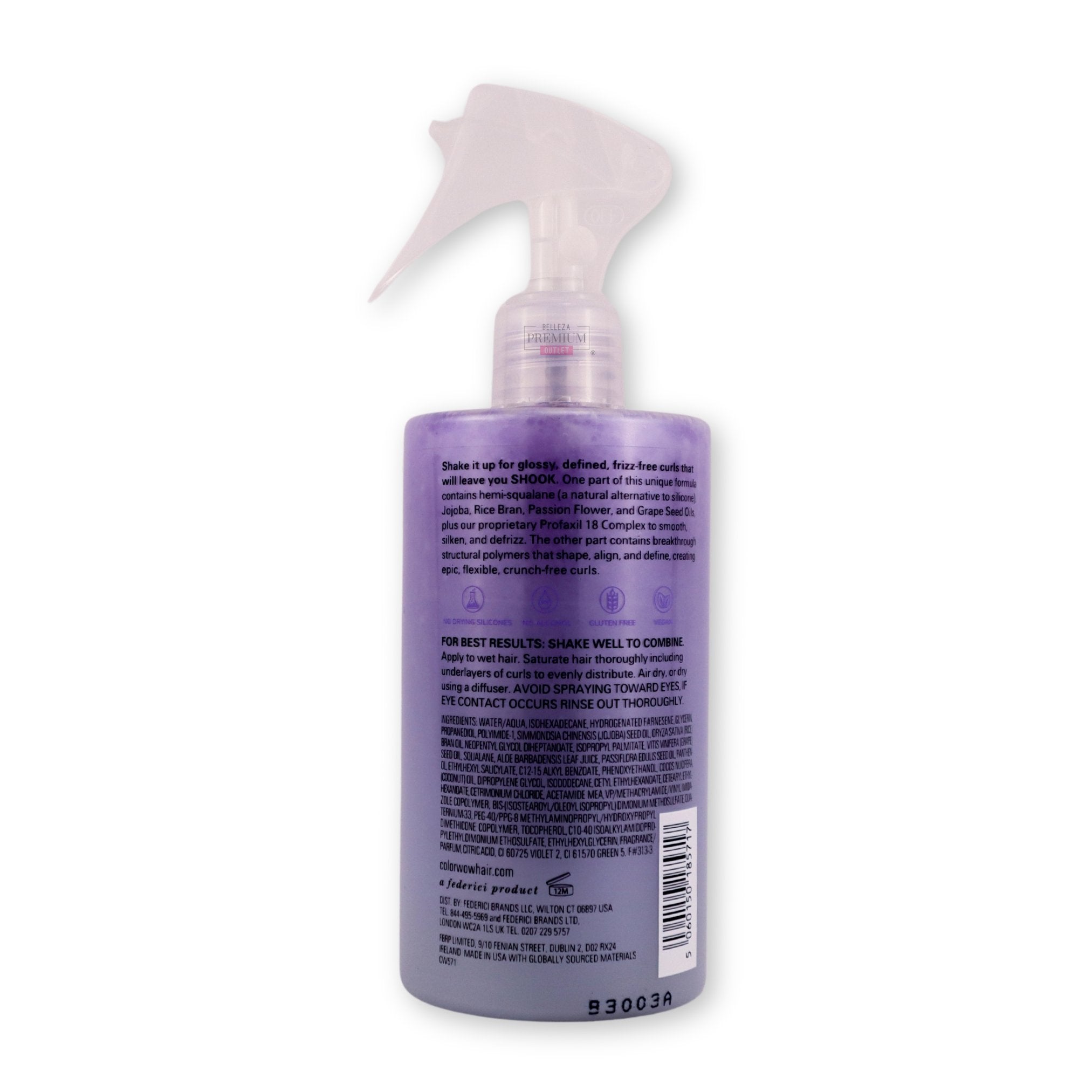 Color Wow Curl Shook Mix + Fix Building Spray 295ml – Spray Definidor y Potenciador de Rizos