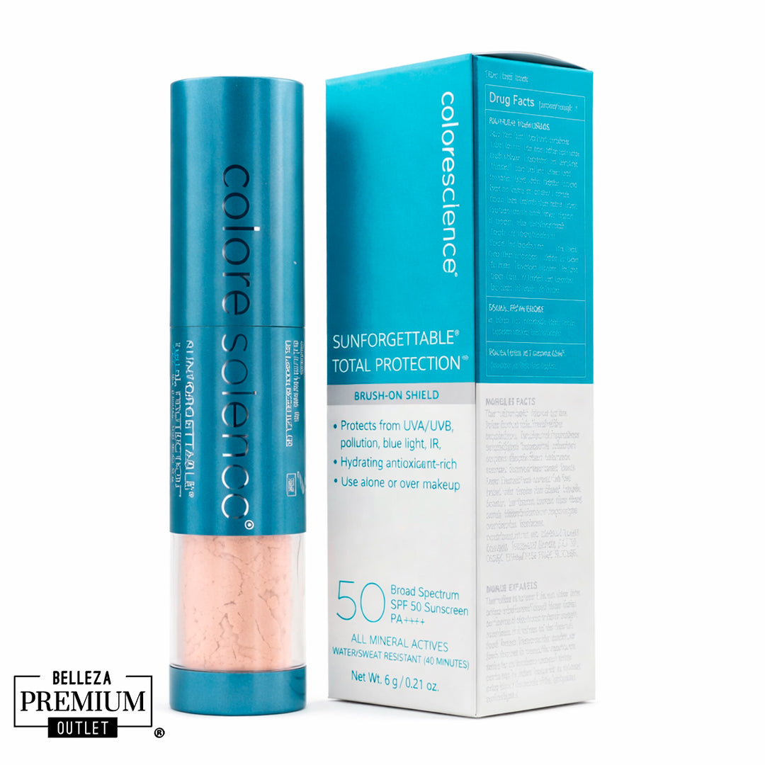 Colorescience Brush-On Shield SPF 50 Medium 6g – Protector Solar Mineral en Polvo con Brocha Integrada