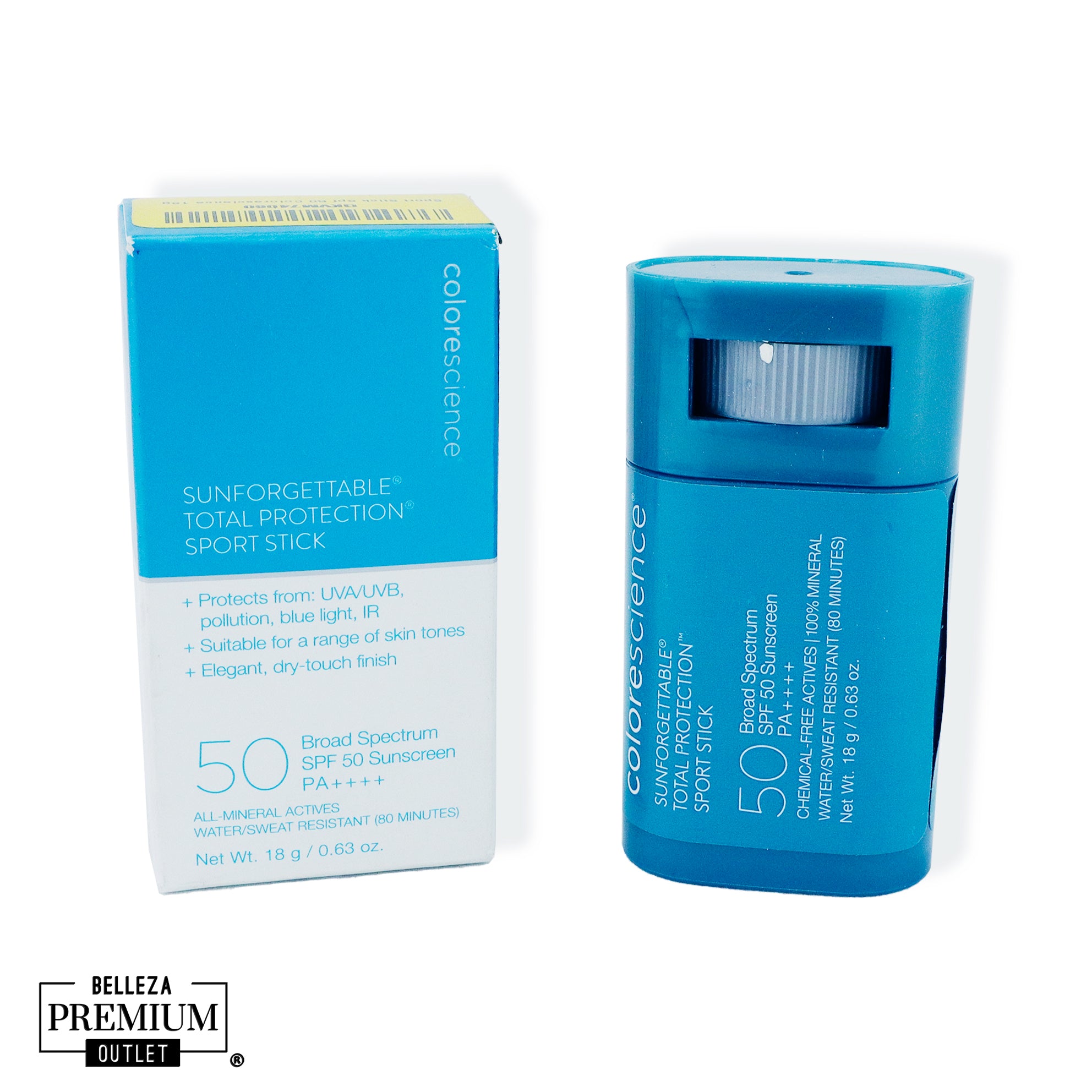 Colorescience Sunforgettable Total Protection Sport Stick SPF 50 Mineral – Protector Solar en Barra de Alta Resistencia