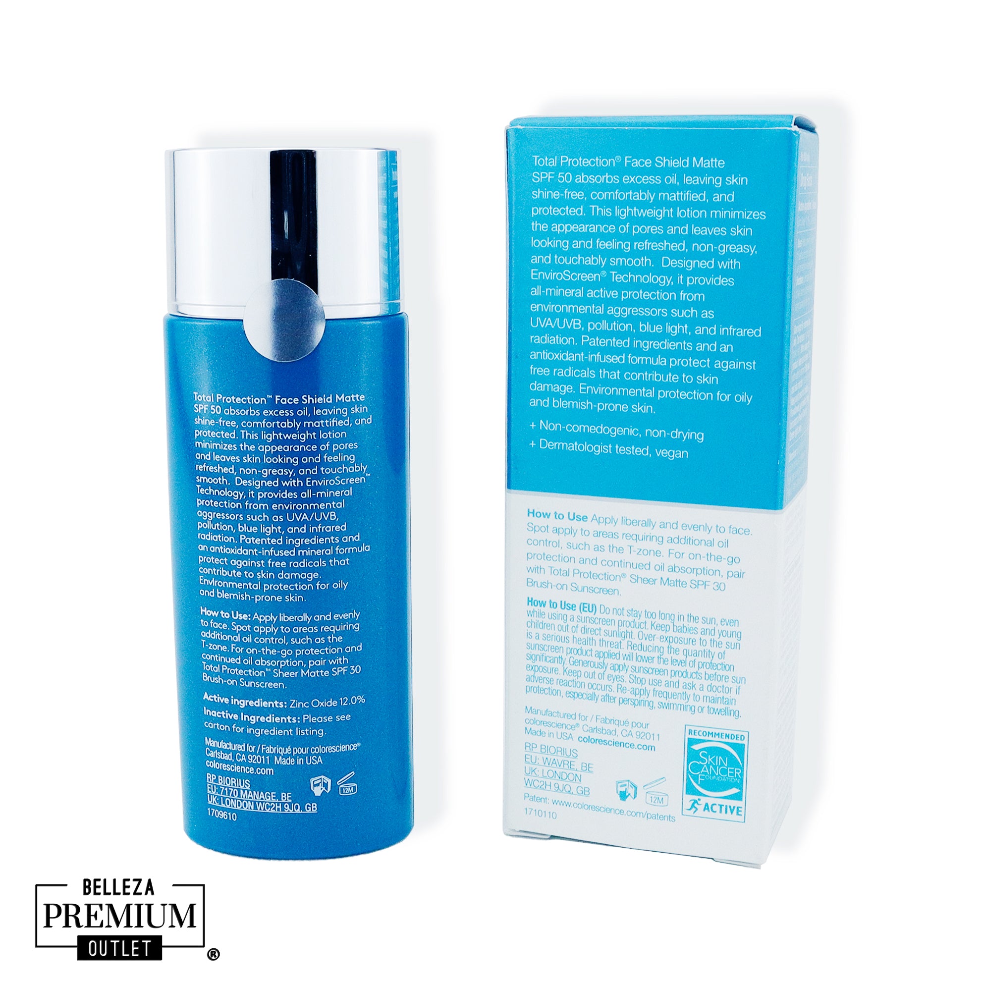 Colorescience Total Face Shield Matte SPF 50 55ml – Protector Solar Mineral con Acabado Mate