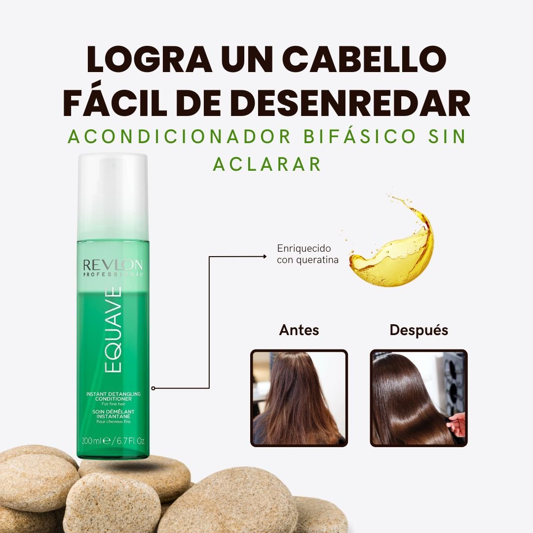 Revlon Equave IB Detangling Conditioner For Fine Hair 200ml – Desenredado y suavidad ligera para cabello fino