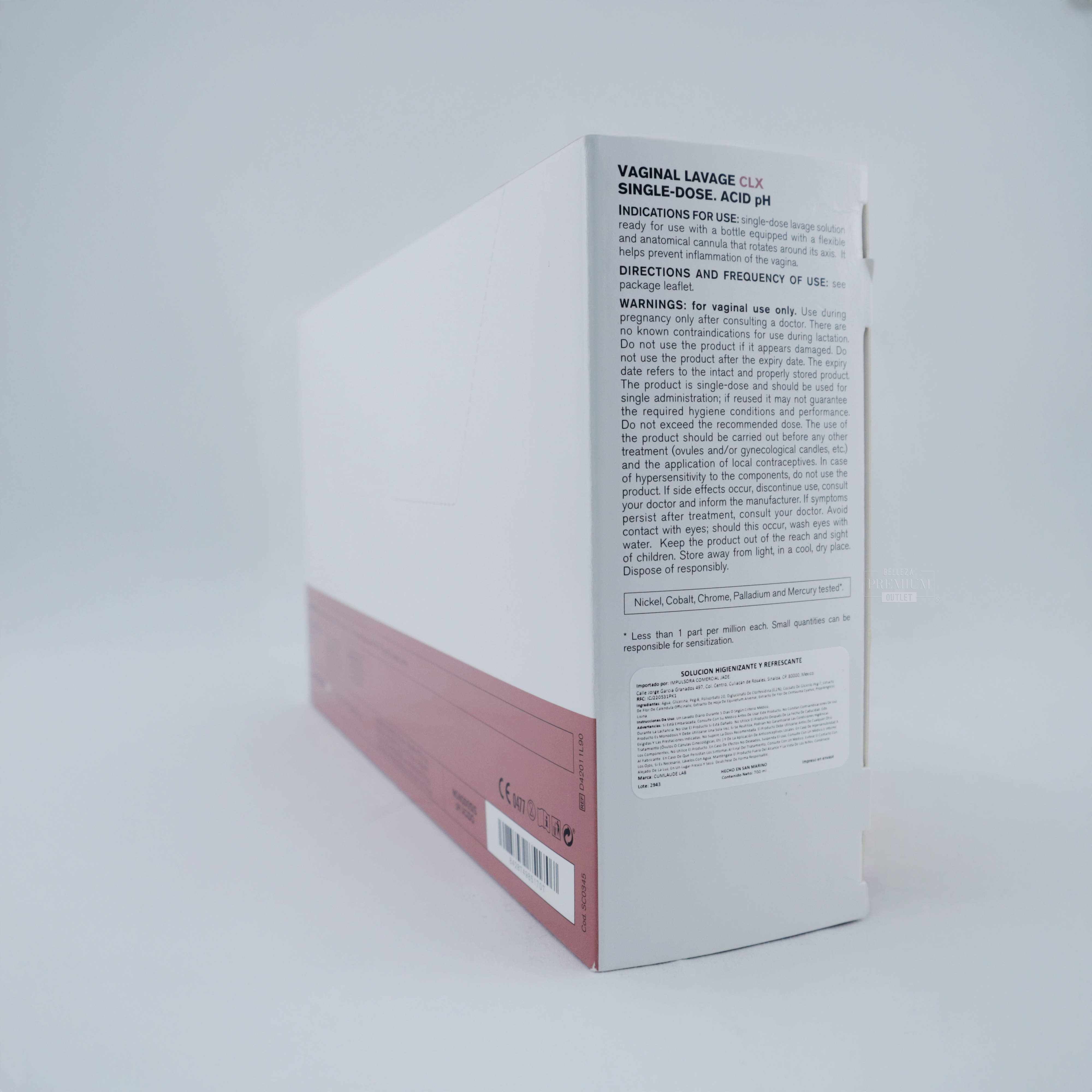 Cumlaude Lab CLX Lavado Vaginal 140ml MD – Higiene Íntima Interna con Acción Antiséptica Suave 🌸🧴
