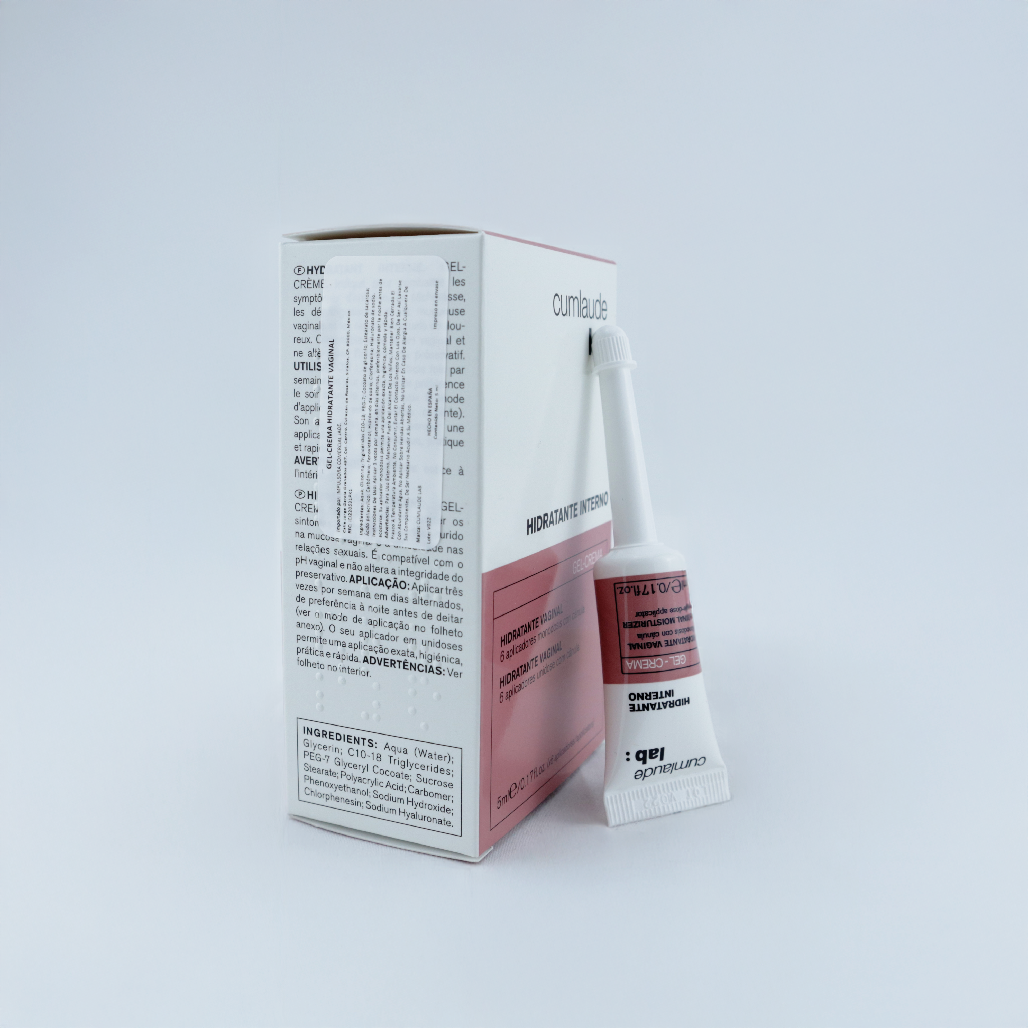 Cumlaude Lab Hidratante Interno Gel-Crema – Hidratación Vaginal Profunda y Prolongada (6x5ml) 🌺💧
