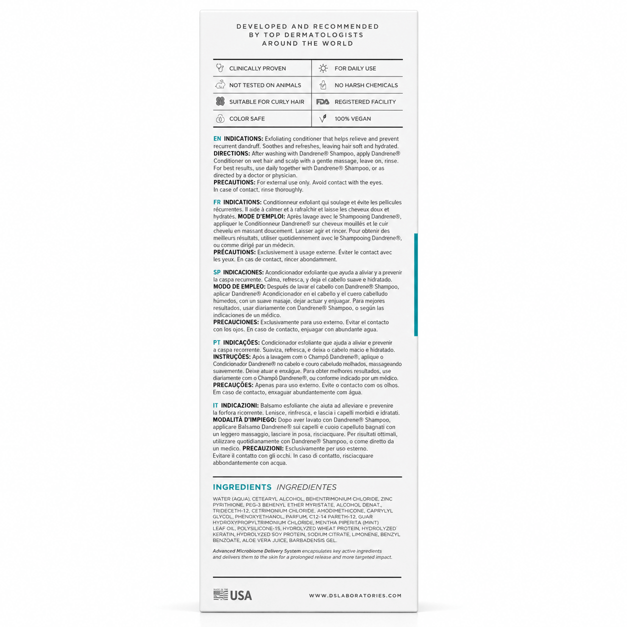 DS Labs Dandrene Conditioner– Acondicionador Exfoliante 205ml
