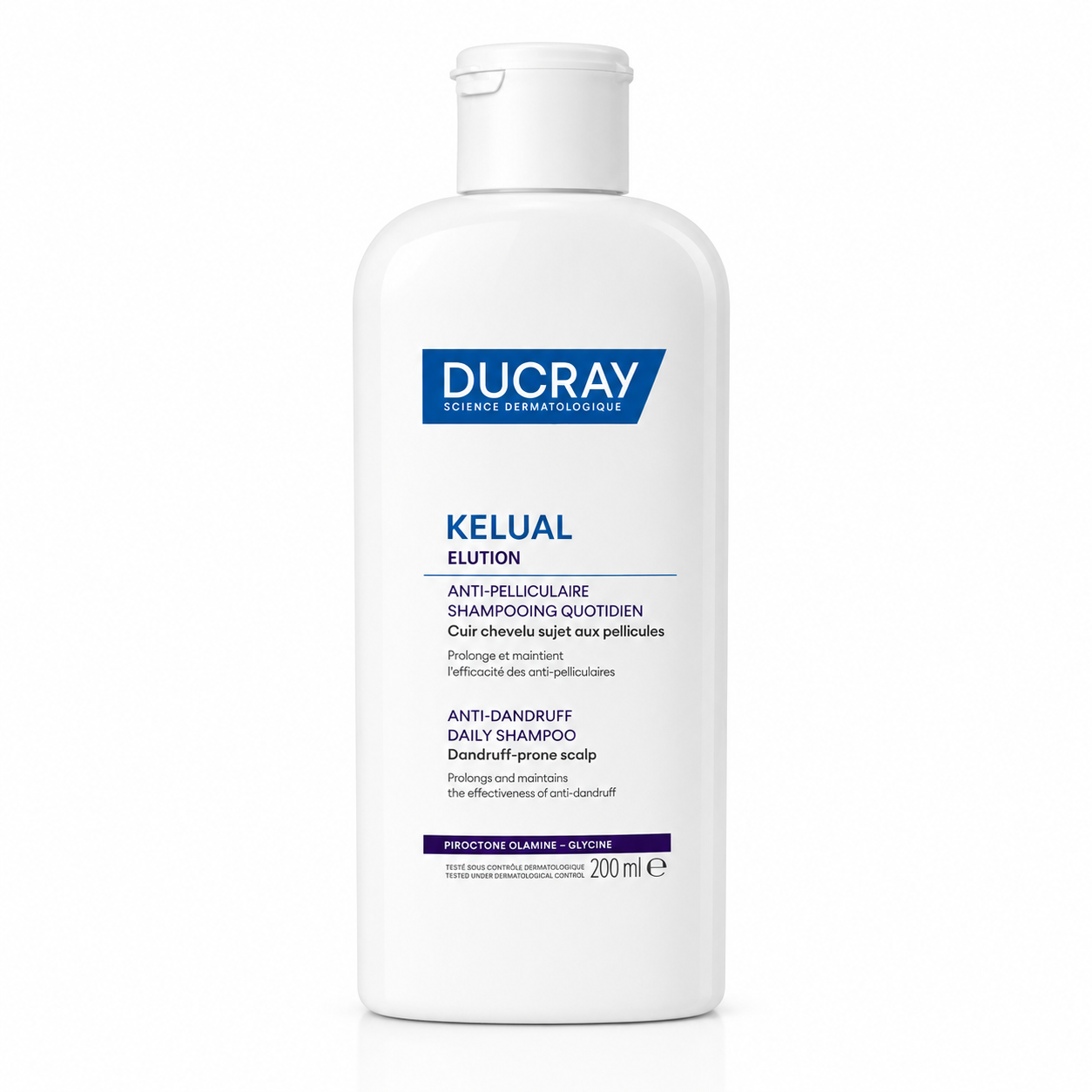 DUCRAY KELUAL ELUTION-Shampoo Mantenimiento Anticaspa 200ml