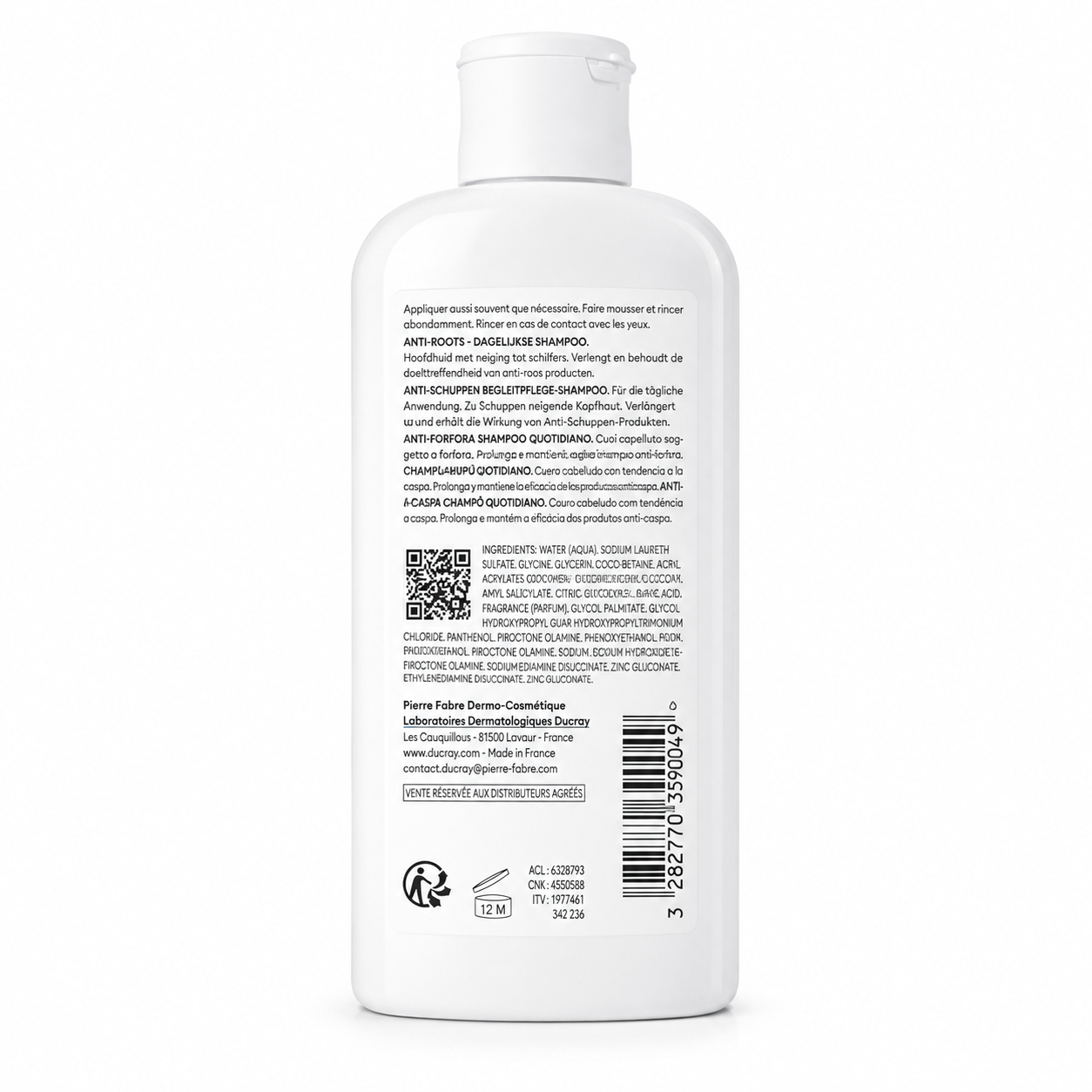 DUCRAY KELUAL ELUTION-Shampoo Mantenimiento Anticaspa 200ml