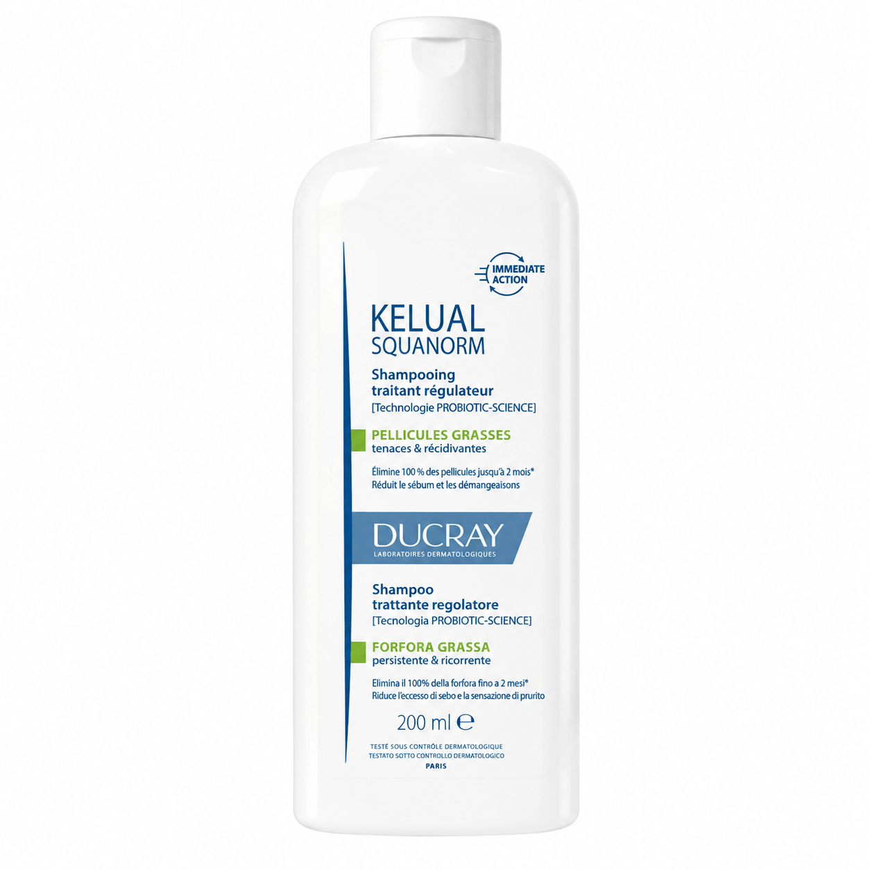 DUCRAY KELUAL SQUANORM-Shampoo Caspa Grasa 200ml