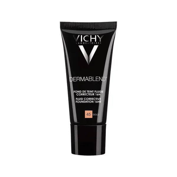 Vichy Dermablend Base de Maquillaje Correctora #45 Gold 30ml – Cobertura Intensa y Acabado Natural